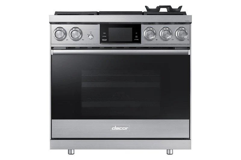 Dacor DOP36M94DPM 36" Pro Dual-Fuel Steam Range, Graphite Stainless Steel, Liquid Propane - Image 3