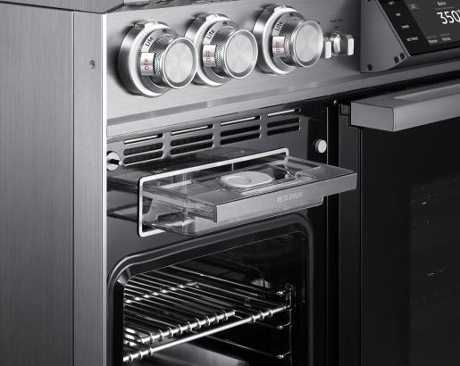 Dacor DOP48M96DLS 48" Pro Dual-Fuel Steam Range, Silver Stainless Steel, Natural Gas - Image 4