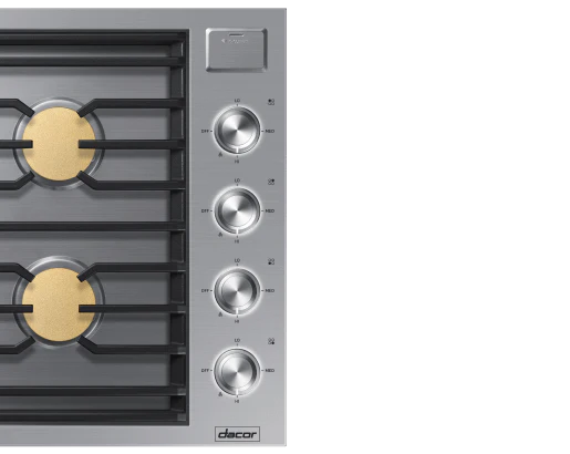 Dacor DTG30M954FS 30" Gas Cooktop, Silver Stainless Steel, Natural Gas - Image 3