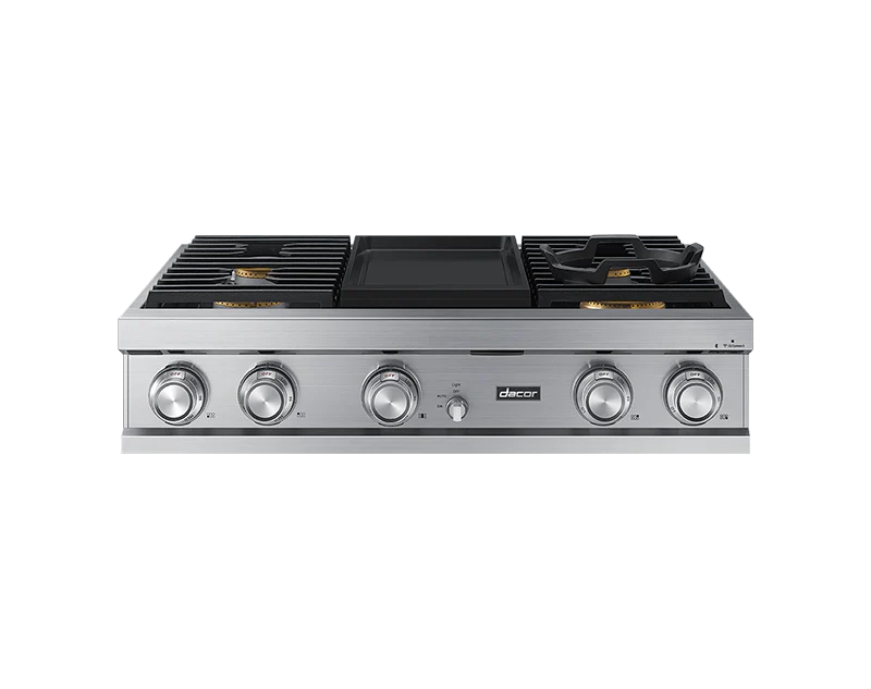 Dacor DTT36M974LS 36" Rangetop, Silver Stainless Steel, Natural Gas