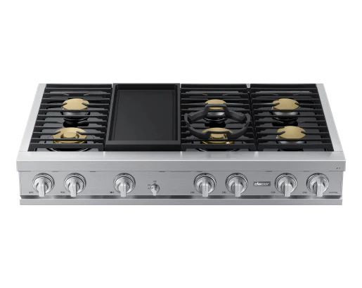 Dacor DTT48T963GS 48" Rangetop, Silver Stainless, Natural Gas/Liquid Propane - Image 4