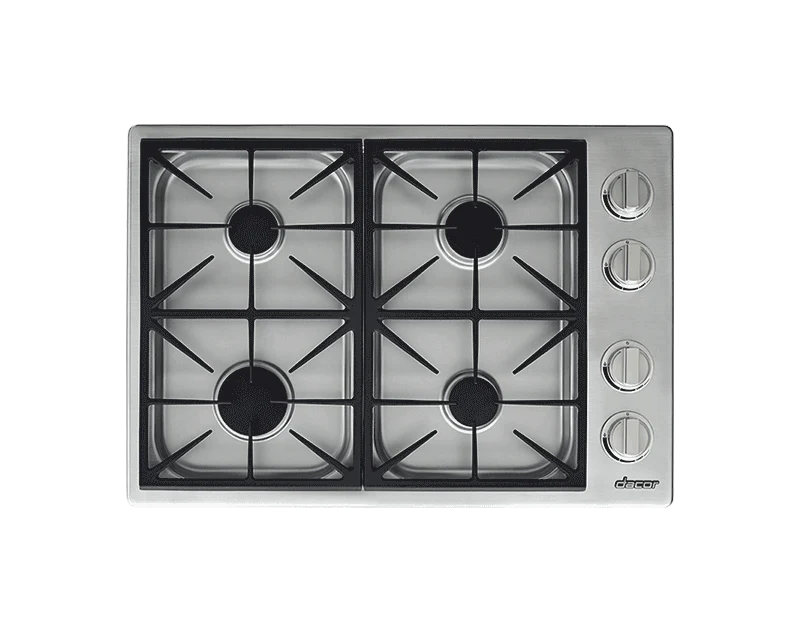 Dacor HDCT304GSNGH 30" Dual Gas Cooktop, Natural Gas/High Altitude