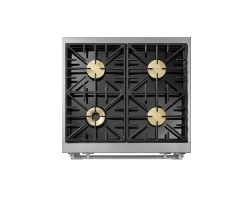 Dual Fuel Pro Range, Silver Stainless Steel, Natural Gas - Image 4