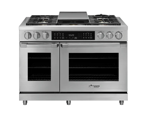 Dacor HDPR48SLP Dual Fuel Pro Range, Silver Stainless Steel, Liquid Propane - Image 2
