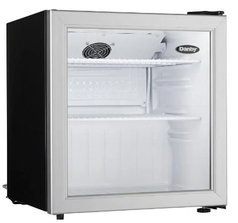 DAG016A1BDB Danby 1.6 cu. ft. Compact Glass Door Fridge in Platinum - Image 2
