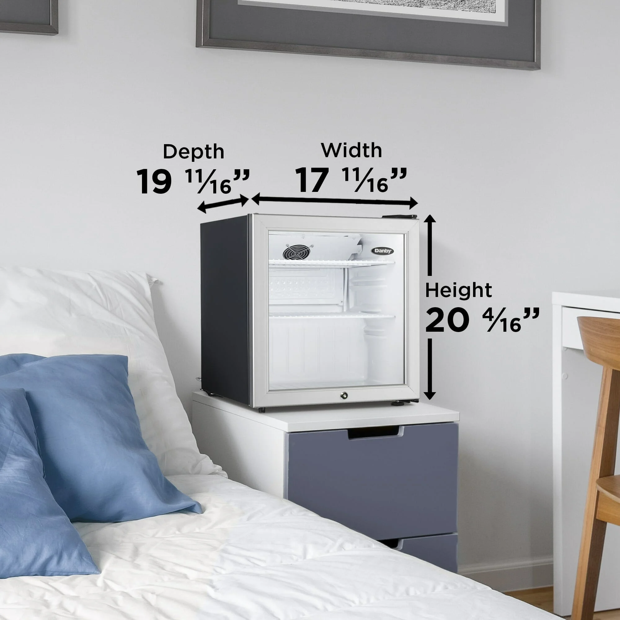 DAG016A2BDB Danby 1.6 cu. ft. Compact Glass Door Fridge in Platinum - Image 11
