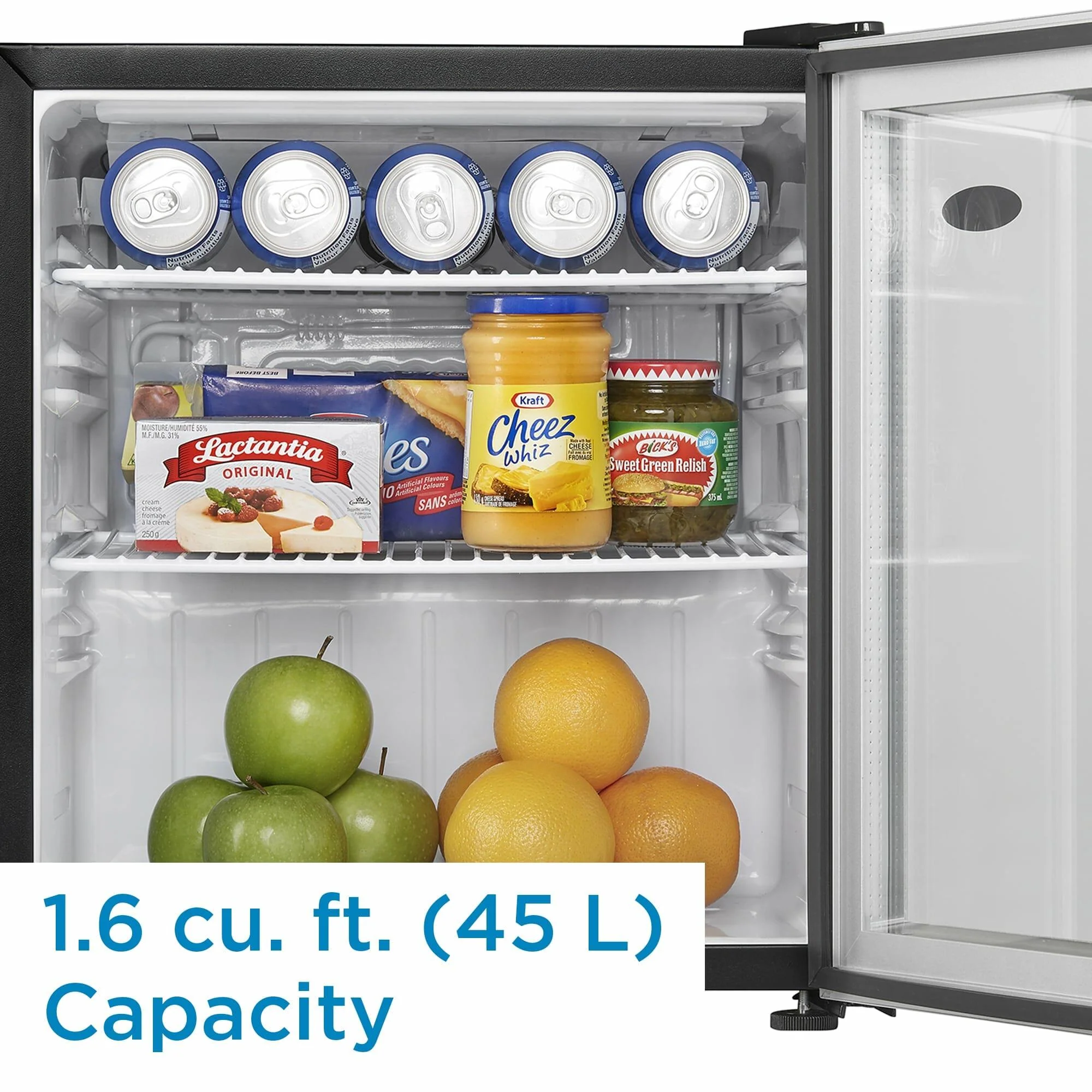 DAG016A2BDB Danby 1.6 cu. ft. Compact Glass Door Fridge in Platinum - Image 5