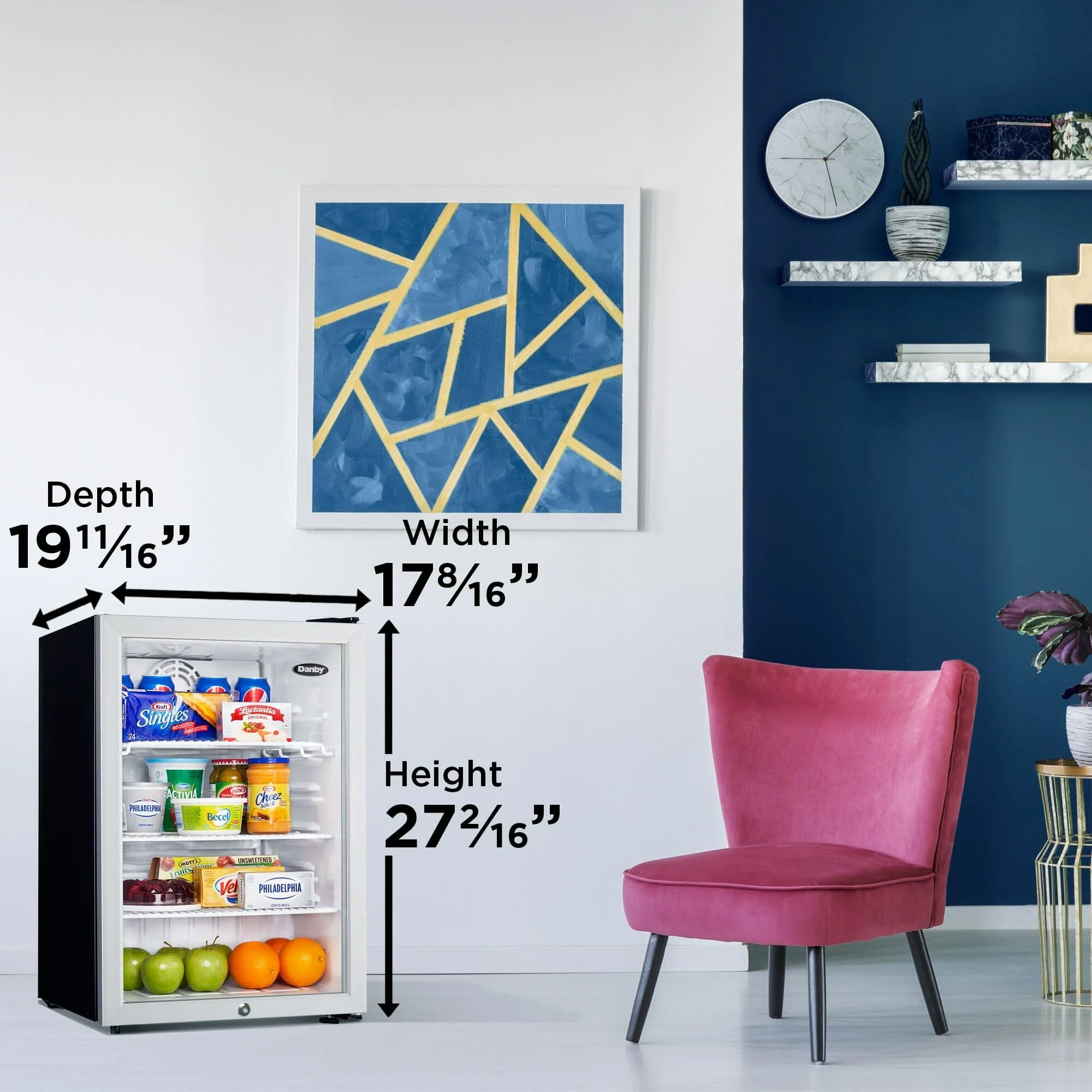 DAG026A2BDB Danby 2.6 cu. ft. Compact Glass Door Fridge in Platinum - Image 7