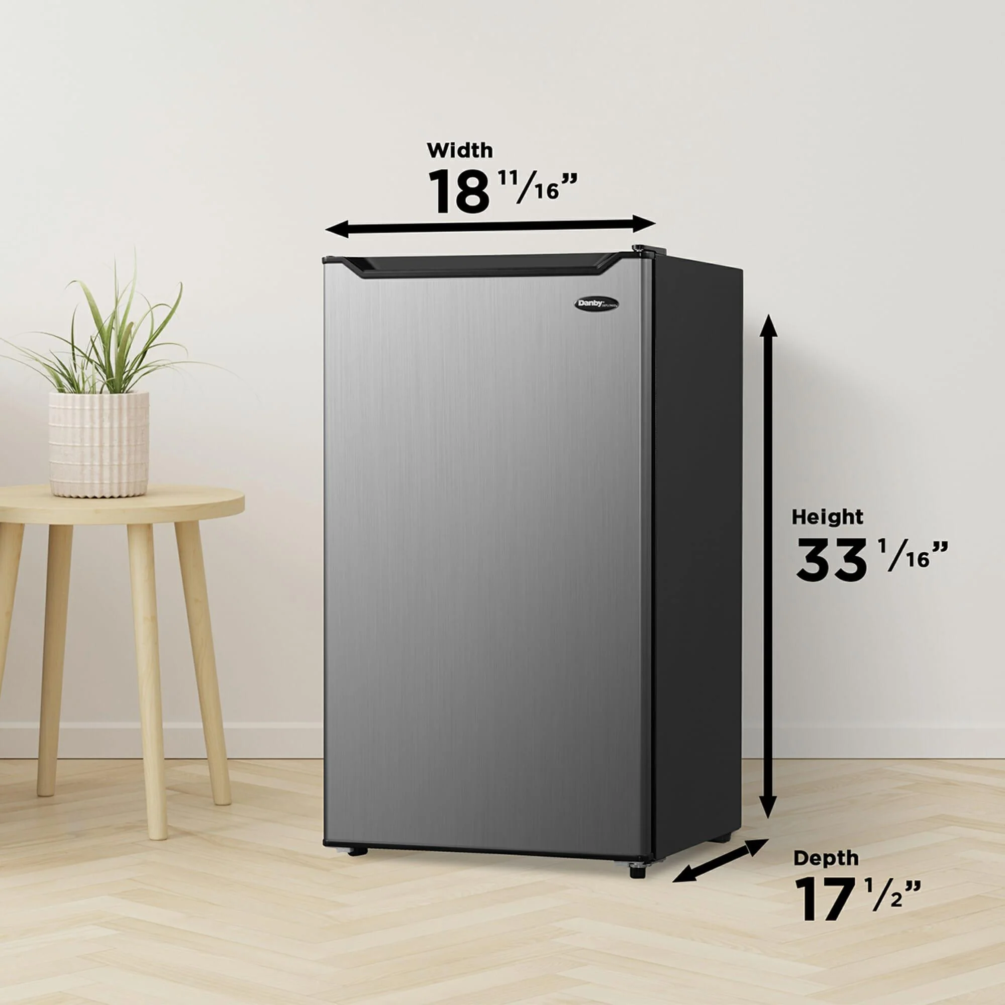 DAR032B2SLM Danby 3.2 cu. ft. Compact Fridge in Stainless Steel Look - Image 7