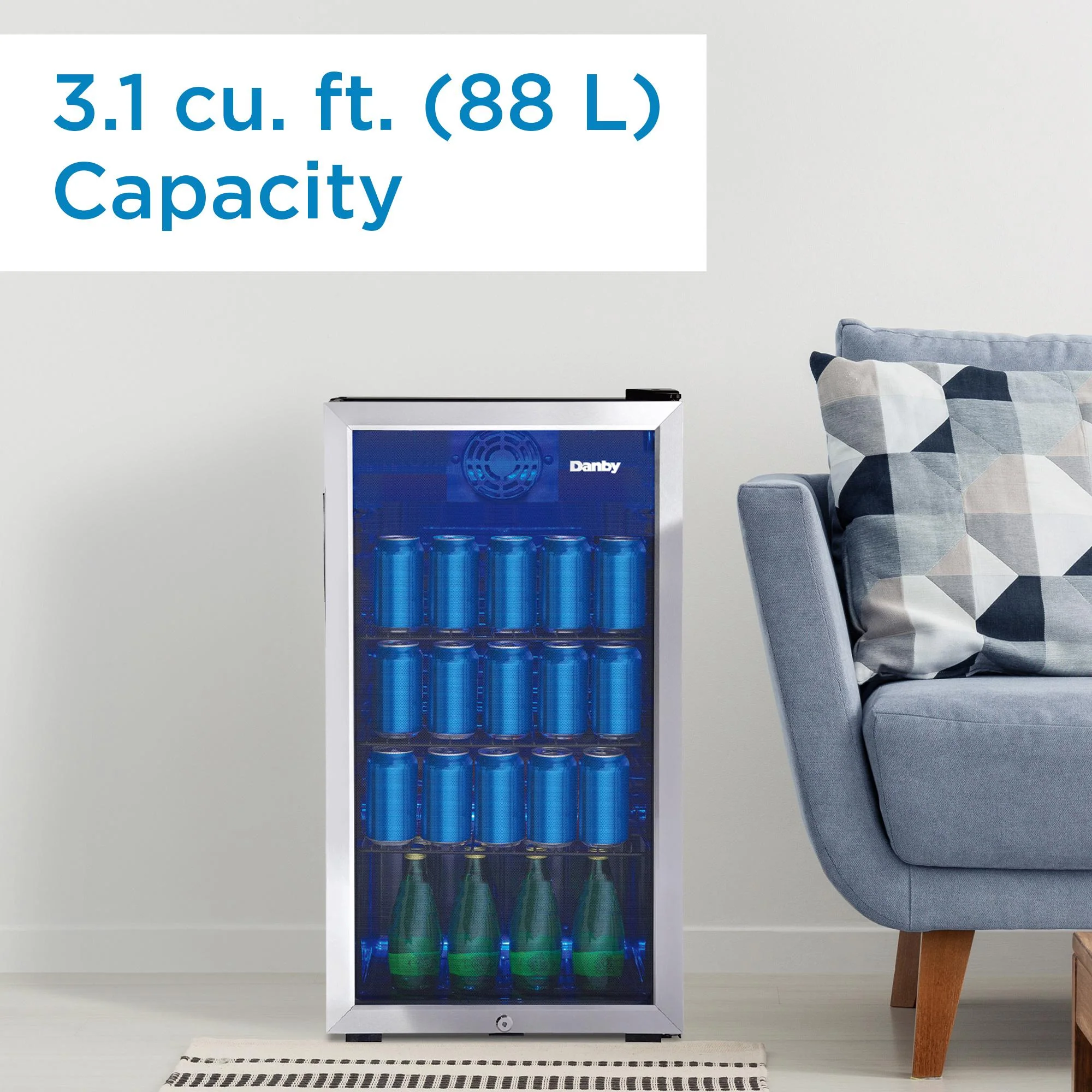 DBC117A1BSSDB6 Danby 3.1 cu. ft. Free-Standing Beverage Center in Stainless Steel - Image 3