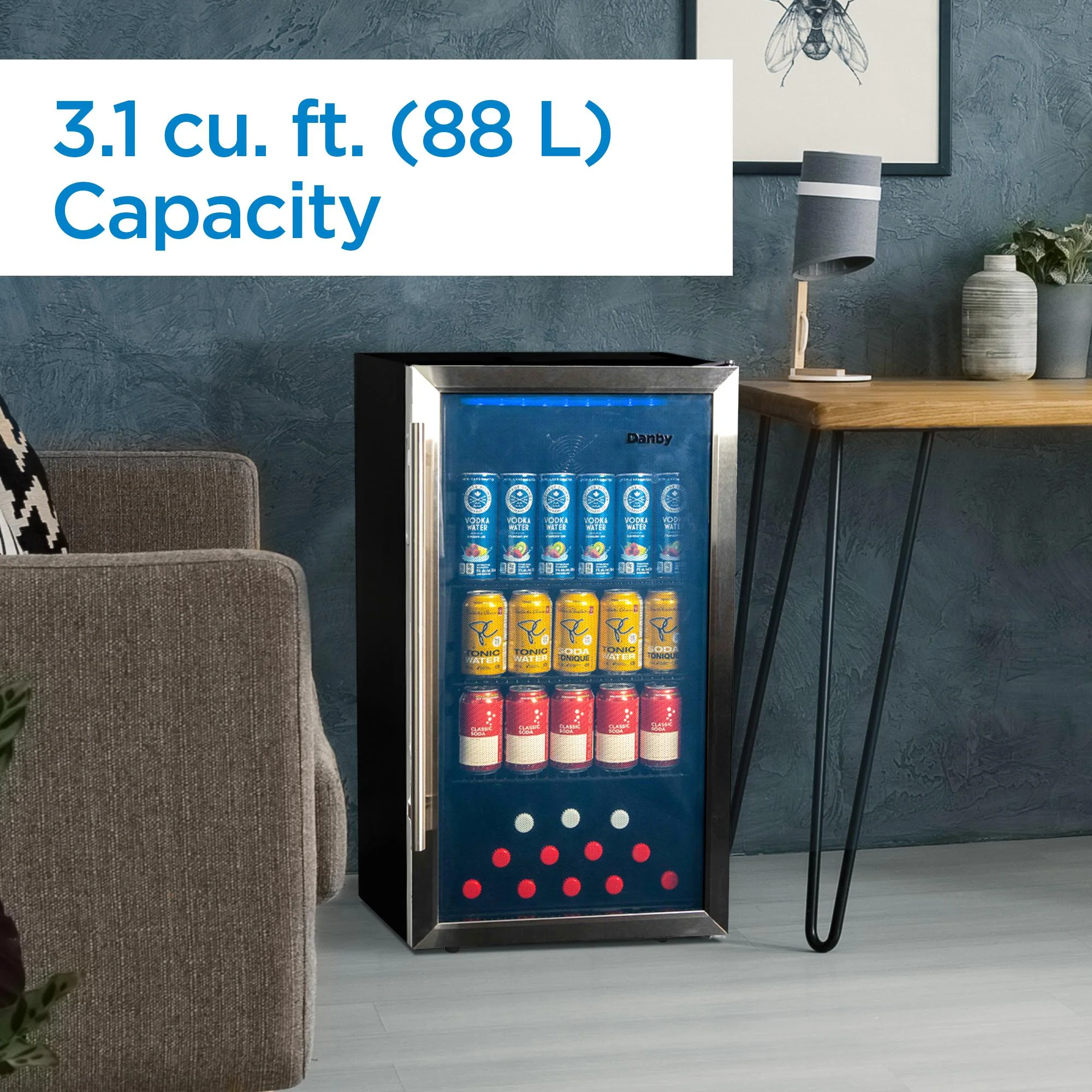 DBC117A2BSSDD6 Danby 3.1 cu. ft. Free-Standing Beverage Center in Stainless Steel - Image 6