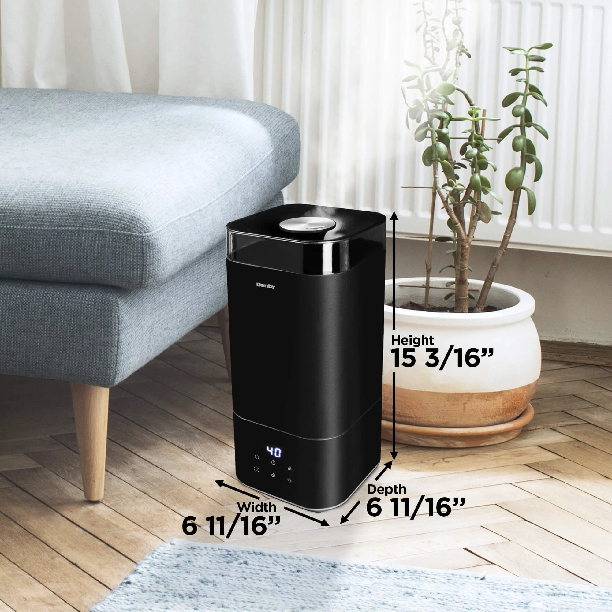DBHR13211BDD1 Danby 5L Ultrasonic Top Fill Humidifier in Black - Image 18