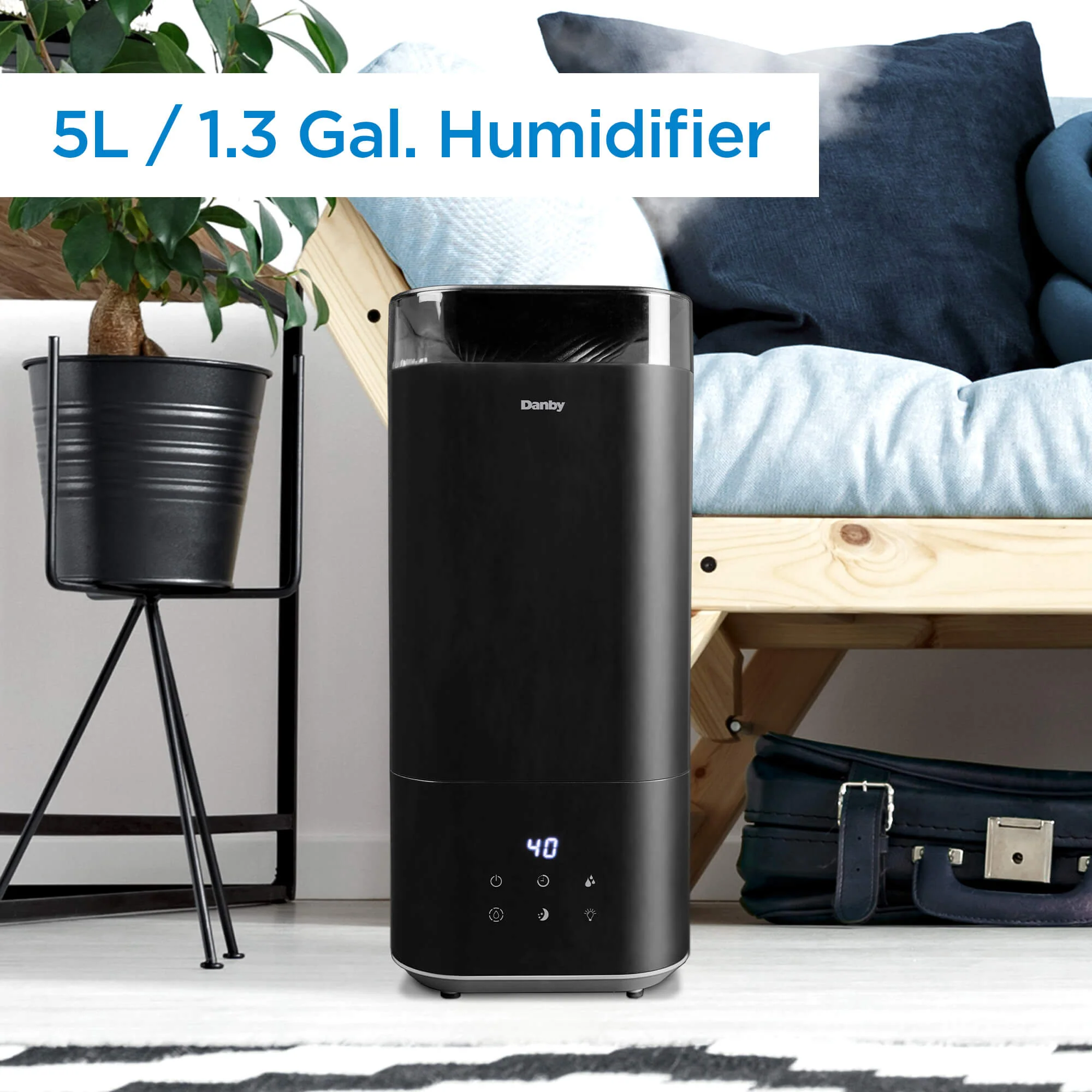 DBHR13211BDD1 Danby 5L Ultrasonic Top Fill Humidifier in Black - Image 9