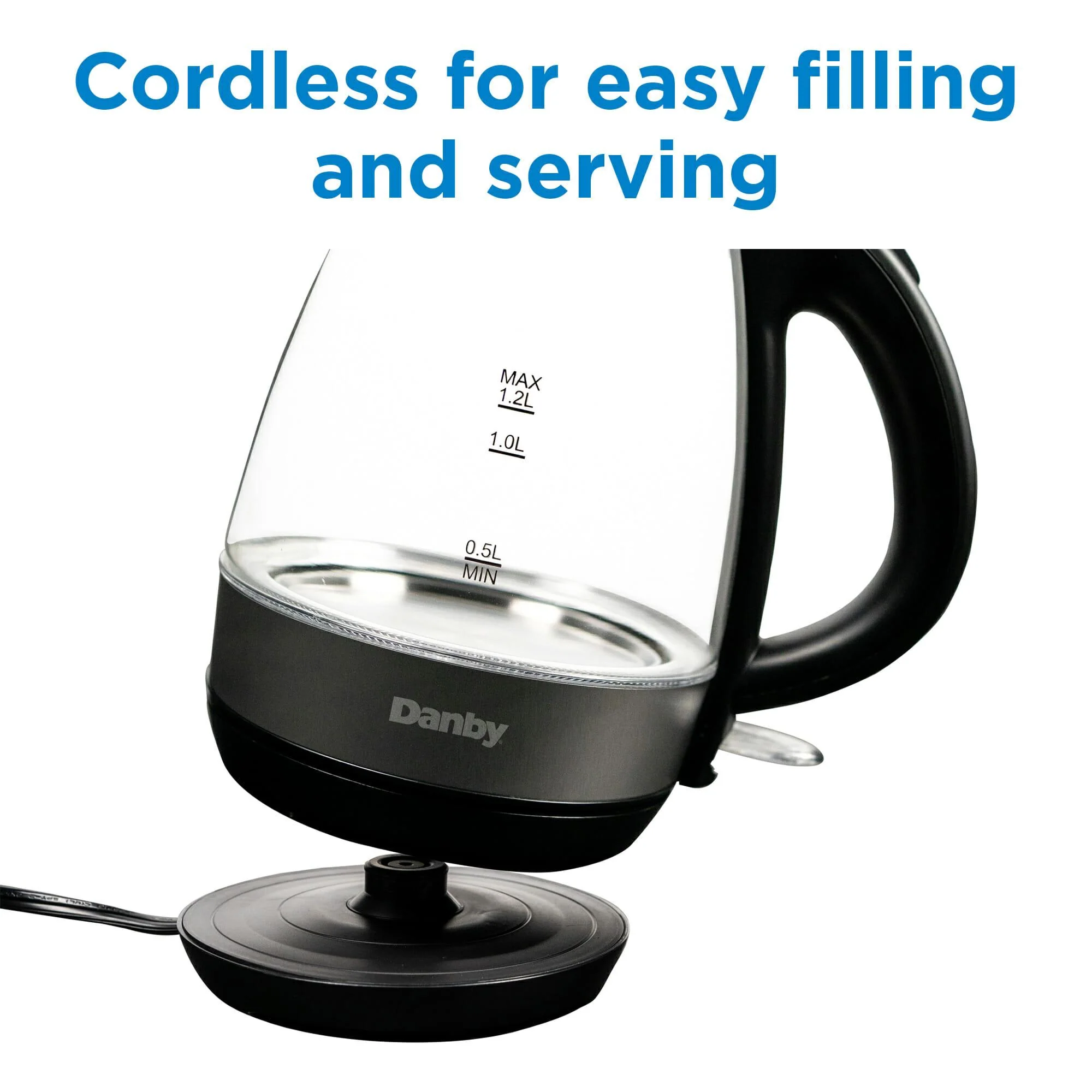 DBKT12013BD11 Danby 1.2L Glass Kettle in Black - Image 4