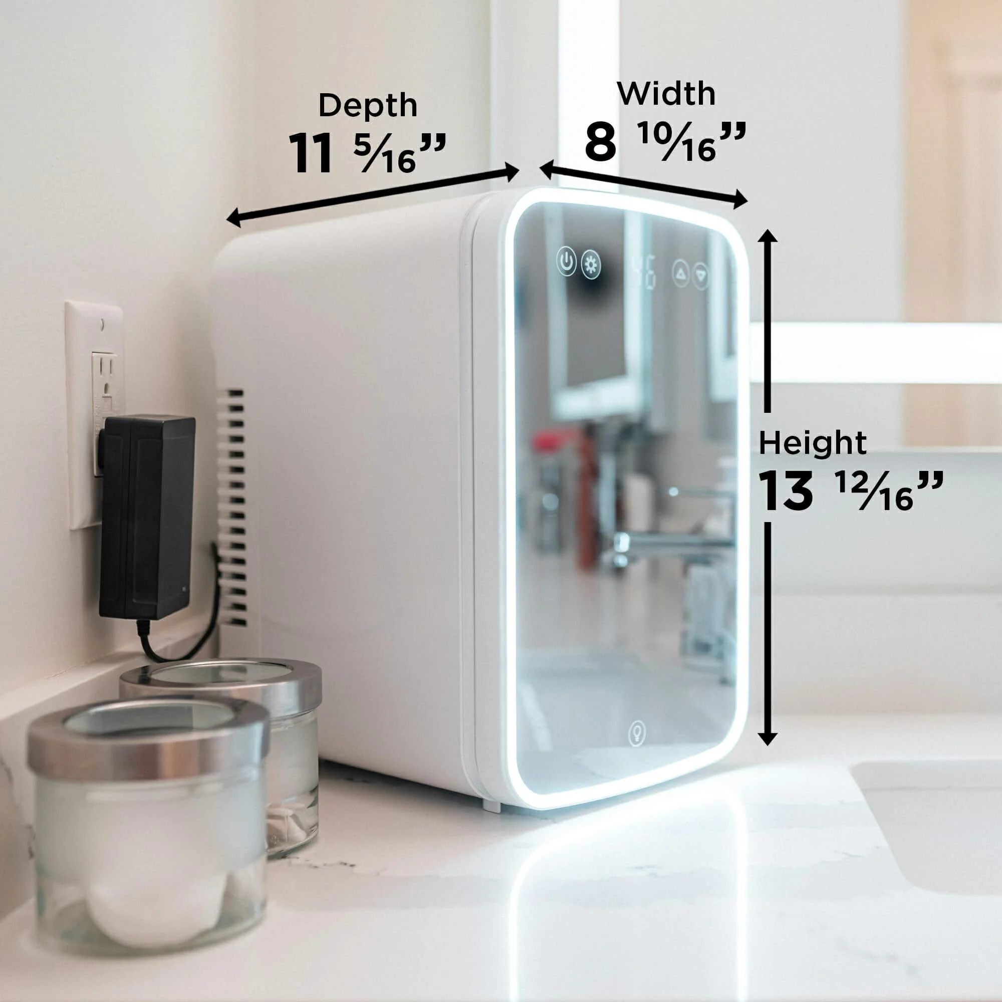 DBMR02624WD43 Danby 7.4L Mini Fridge with Mirror & Light in White - Image 14