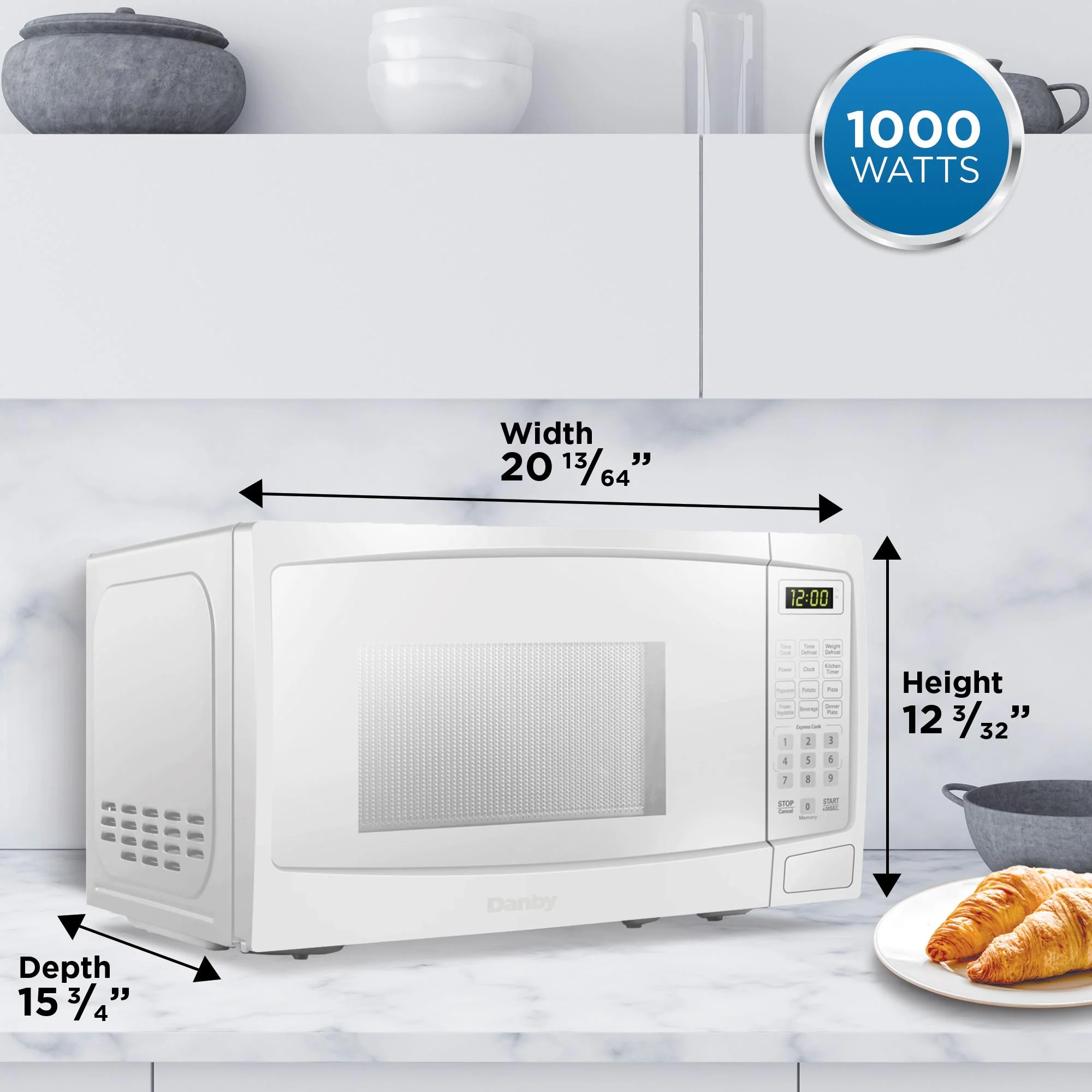 Danby 1.1 cu. ft. Countertop Microwave in White - Image 13
