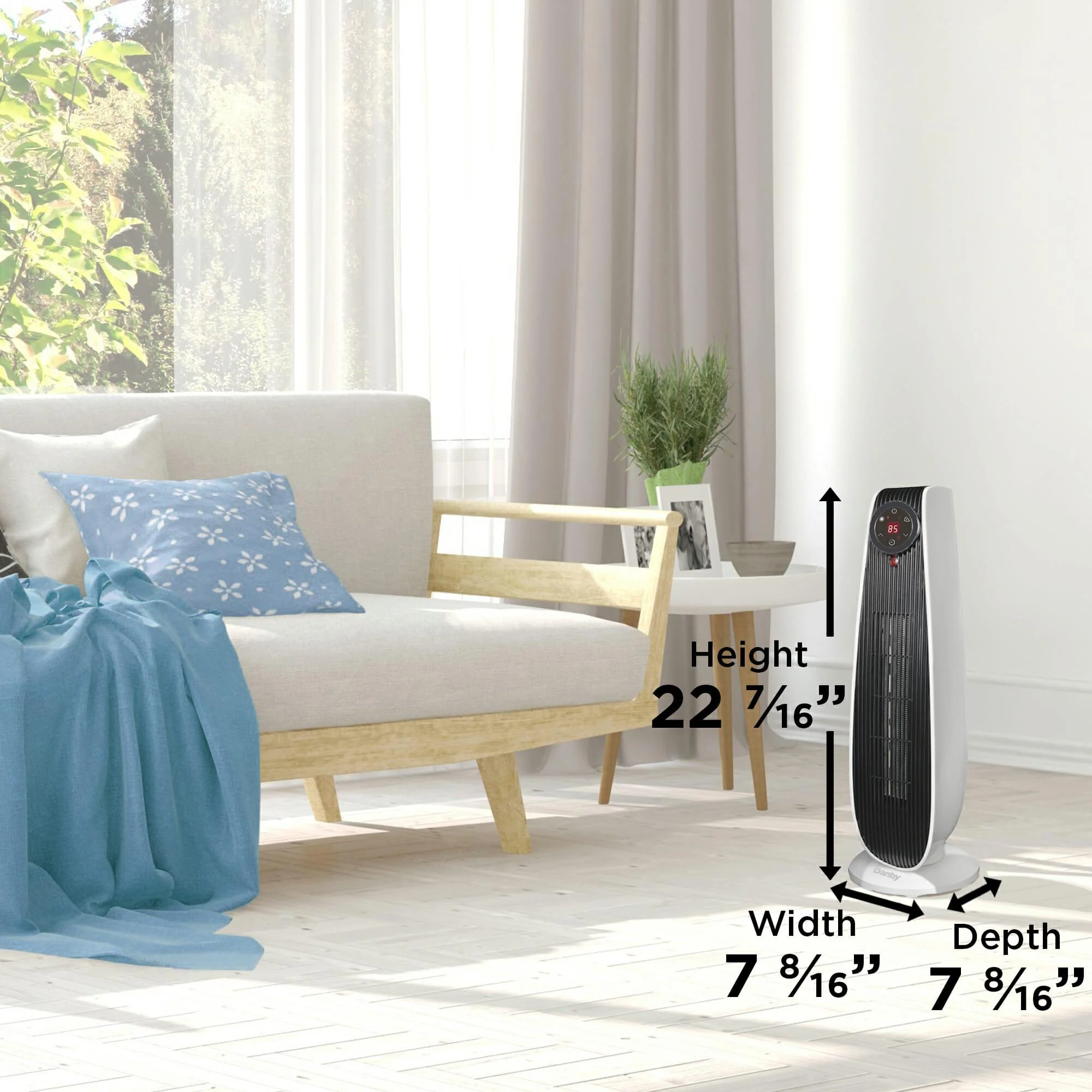 DBSH02213WD13 Danby 1500W Adjustable Oscillating Heater 22 in White - Image 13