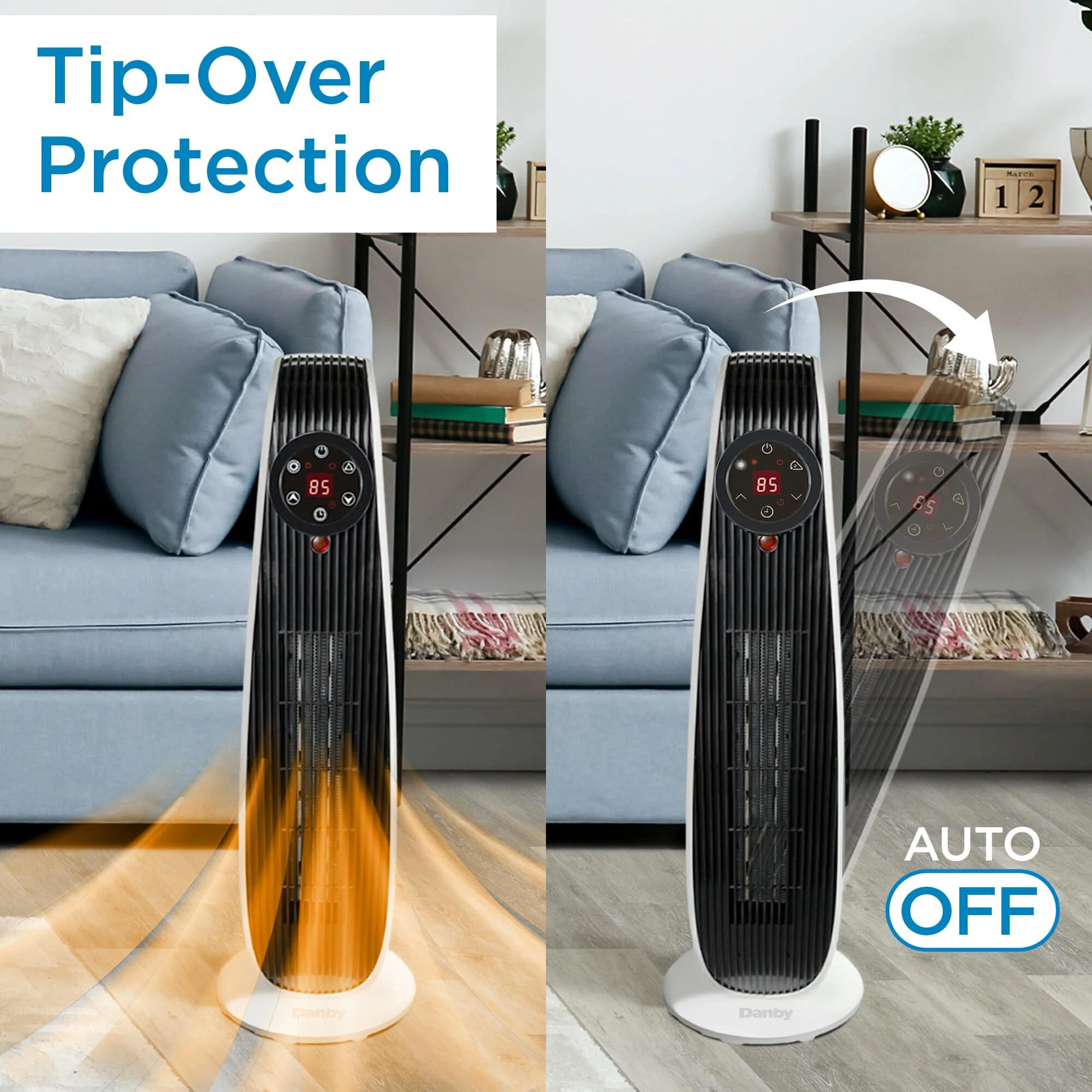 DBSH02213WD13 Danby 1500W Adjustable Oscillating Heater 22 in White - Image 9