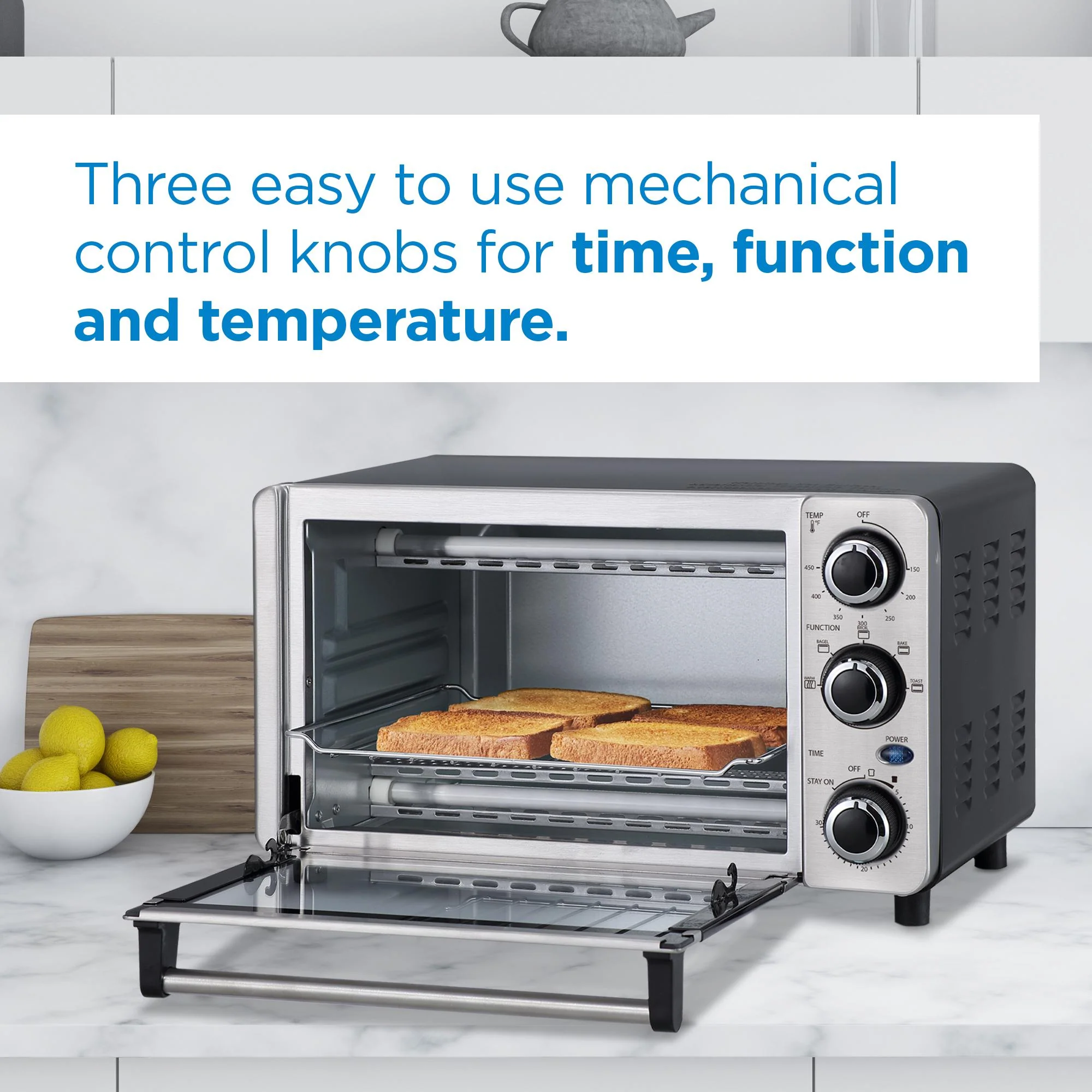 DBTO0412BBSS Danby 0.4 cu. ft./12L 4 Slice Countertop Toaster Oven in Stainless Steel - Image 4