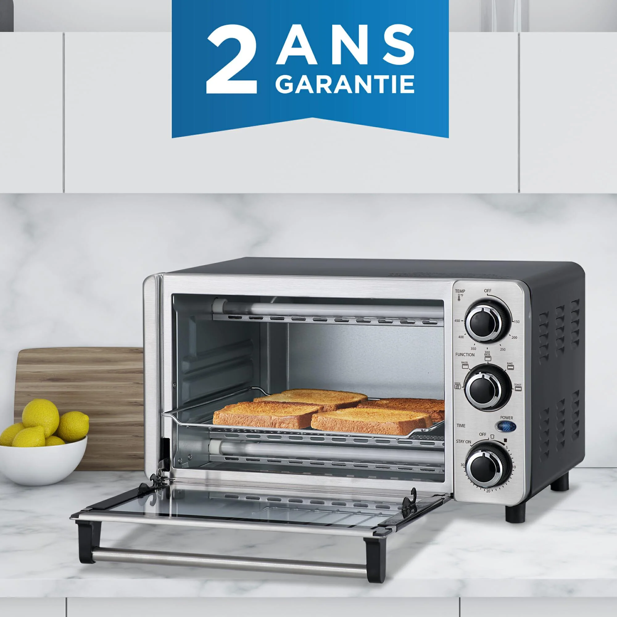 DBTO0412BBSS Danby 0.4 cu. ft./12L 4 Slice Countertop Toaster Oven in Stainless Steel - Image 8