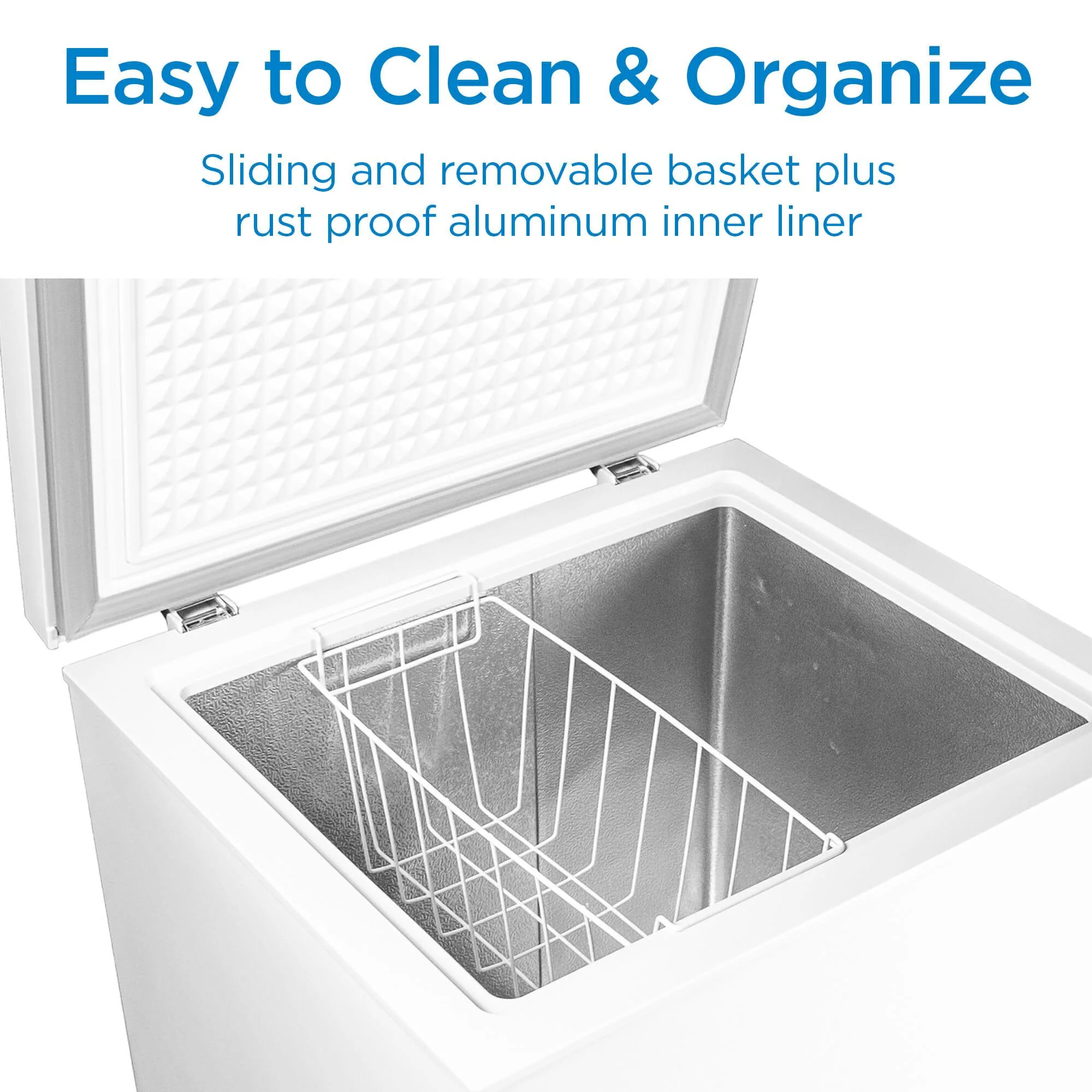 DCF050A6WM Danby 5.0 cu. ft. Square Model Chest Freezer DOE in White - Image 7