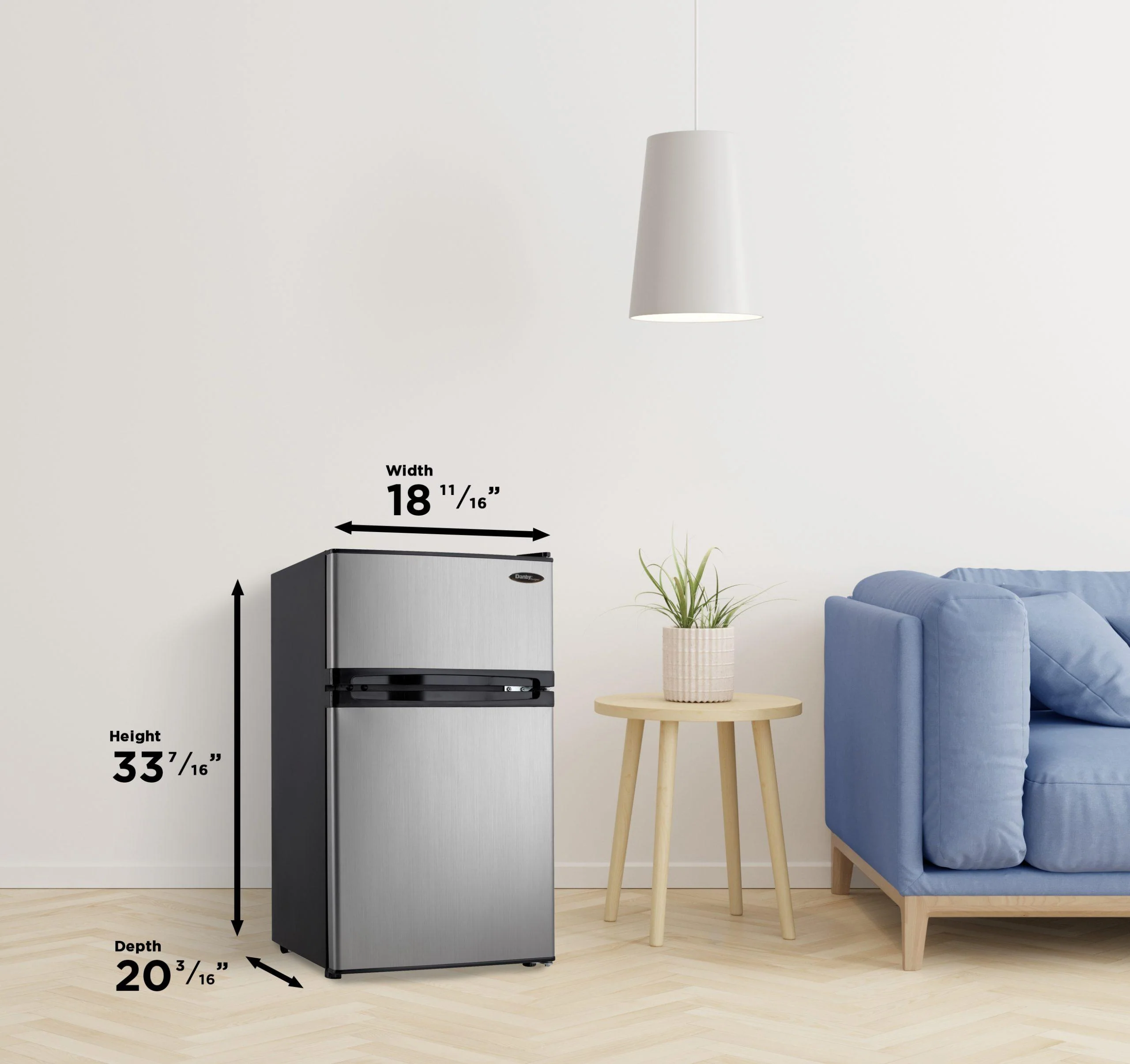 DCR031B1BSLDD Danby Designer 3.1 cu. ft. 2-door Compact Fridge in Stainless Steel - Image 4