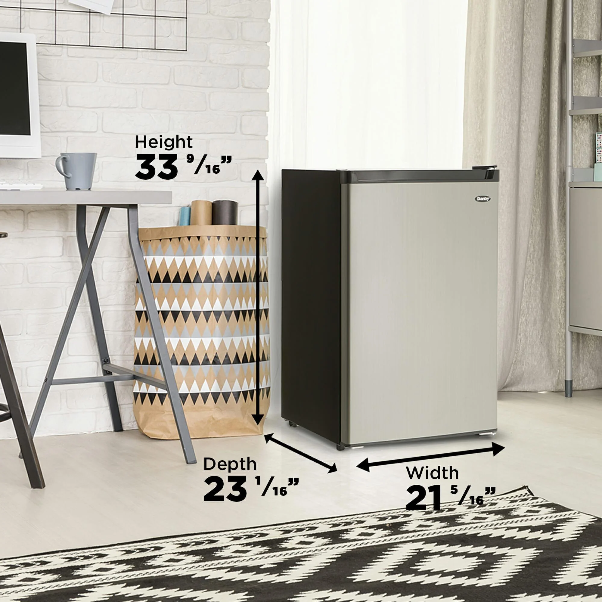 DCR045B1BSLDB Danby 4.5 cu. ft. Compact Fridge with True Freezer in Stainless Steel Look - Image 14