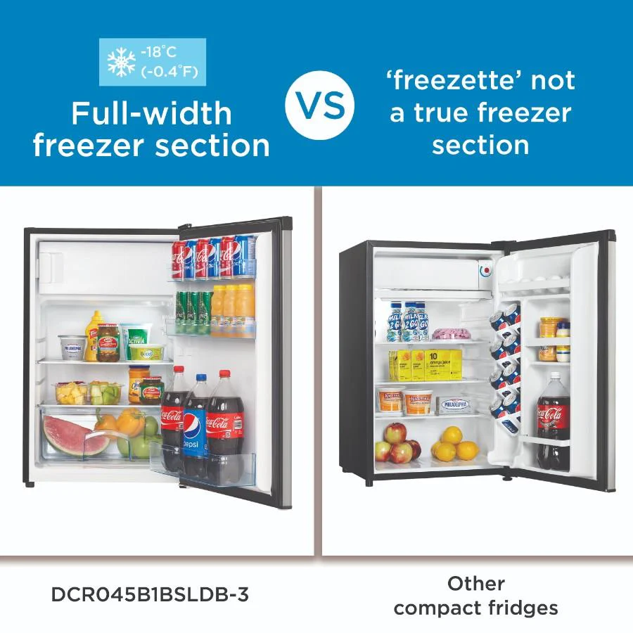 DCR045B1BSLDB Danby 4.5 cu. ft. Compact Fridge with True Freezer in Stainless Steel Look - Image 8