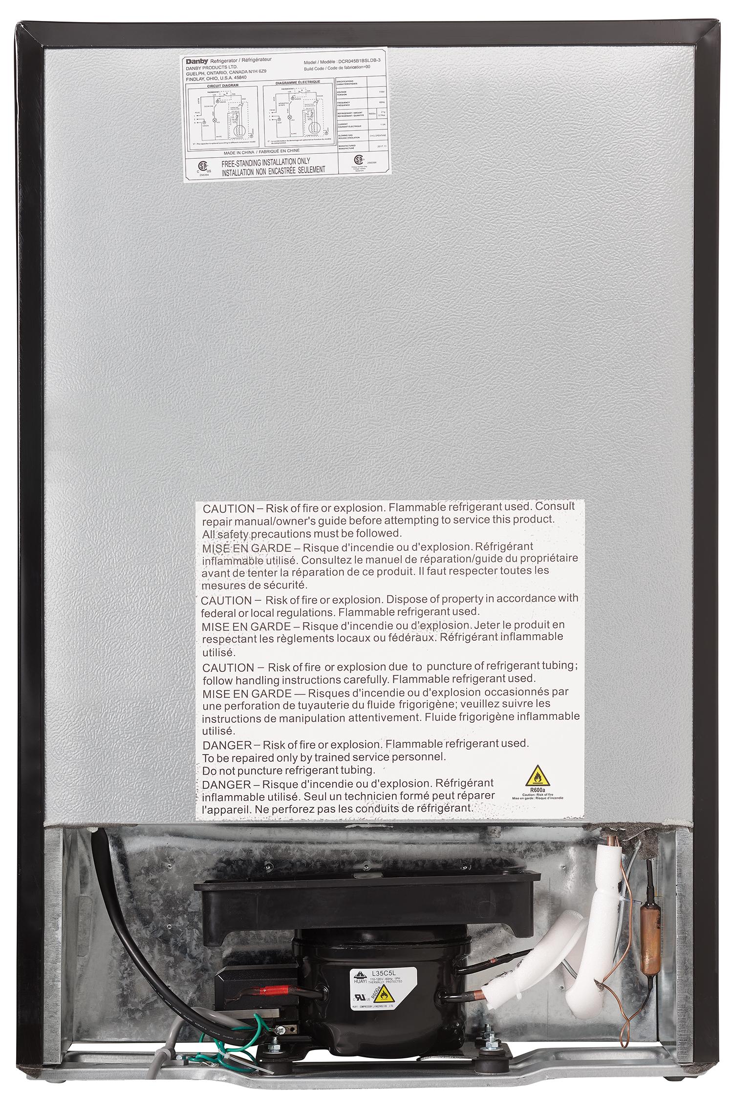 Danby 4.5 cu. ft. Compact Fridge with True Freezer in Stainless Steel - Image 4