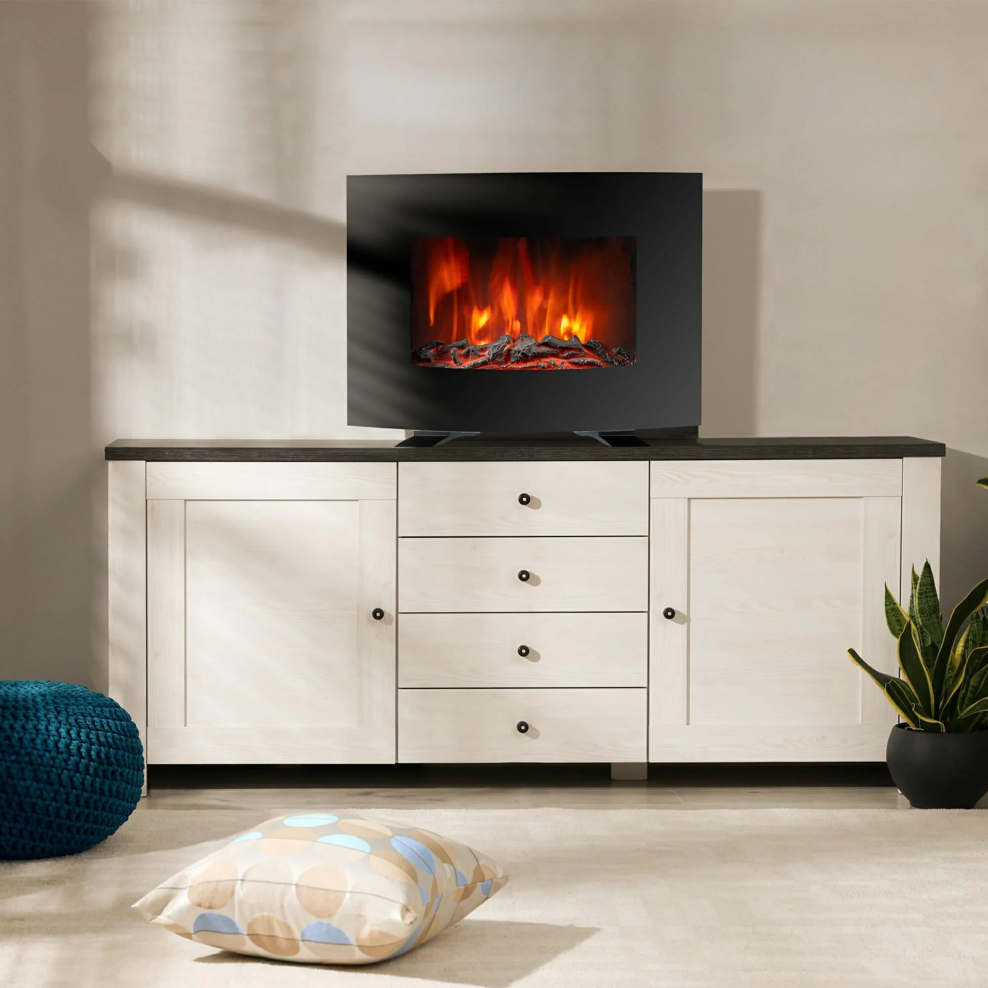 DDEF02213BD13 Danby Designer 22 Wall Mount Electric Fireplace in Black - Image 13