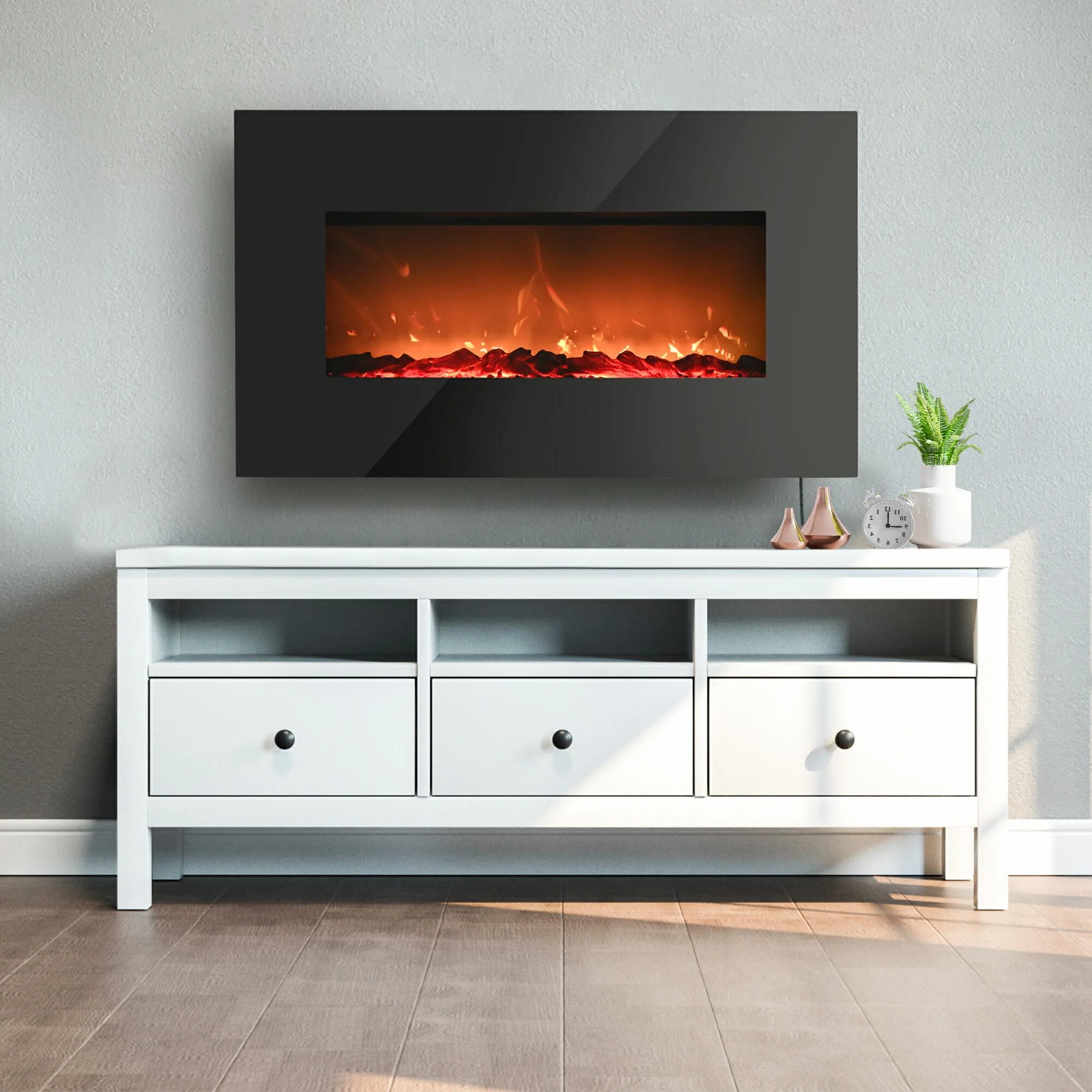 DDEF03813BD13 Danby Designer 38 Wall Mount Electric Fireplace in Black - Image 10