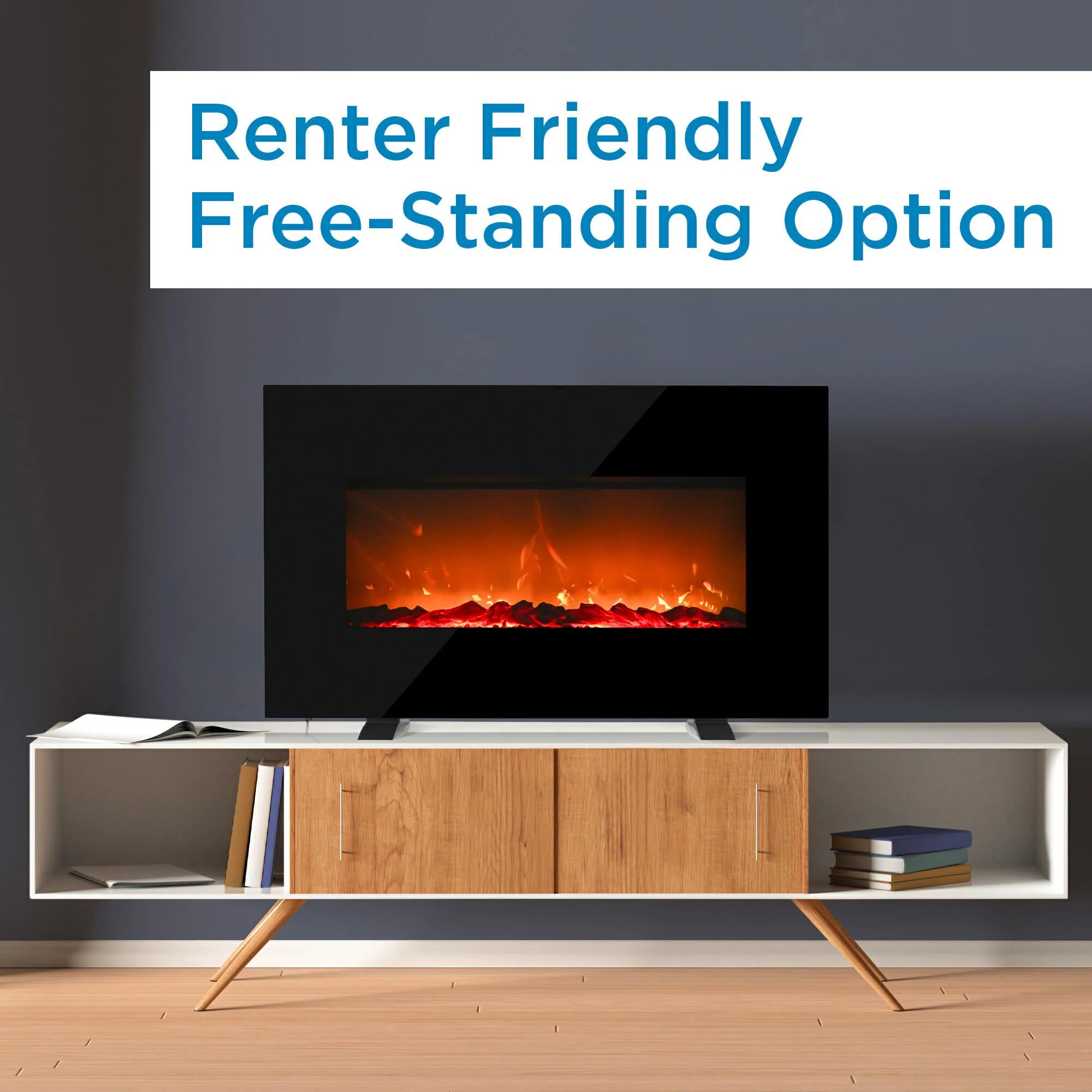 DDEF03813BD13 Danby Designer 38 Wall Mount Electric Fireplace in Black - Image 5