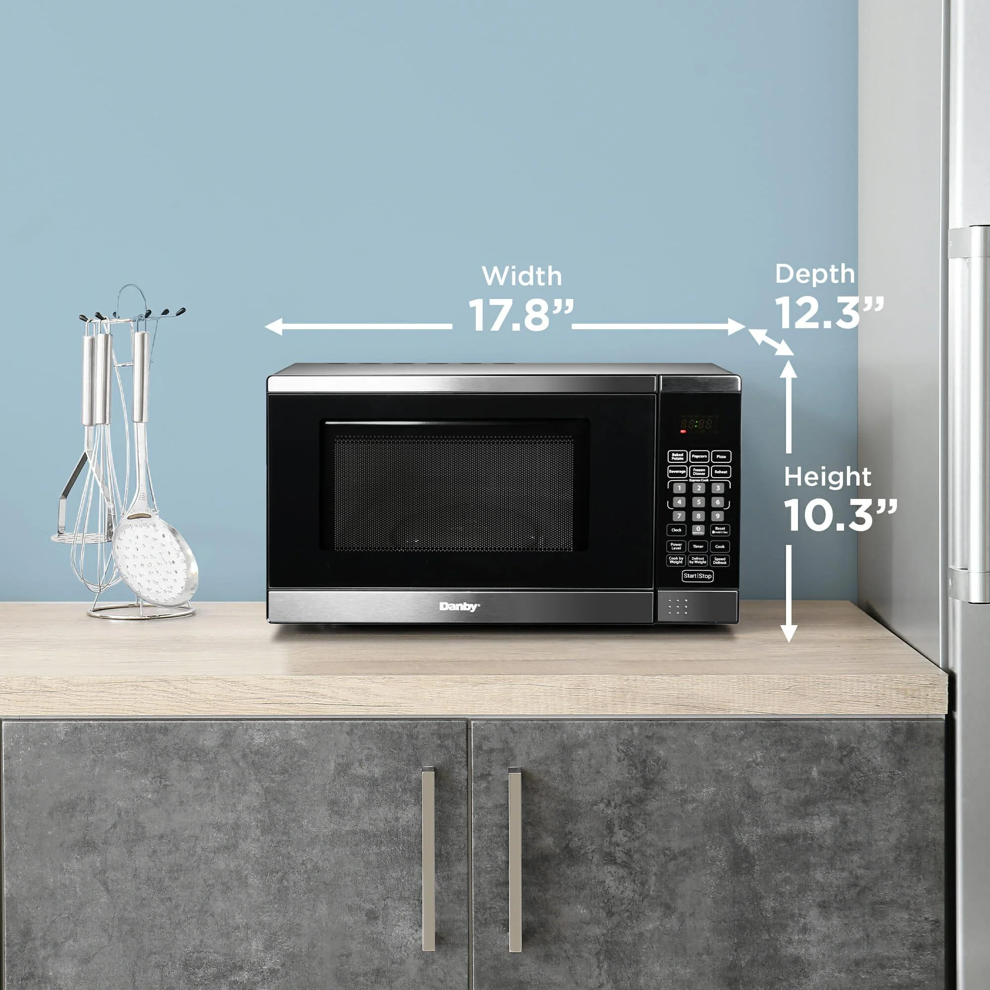 DDMW007501G1 Danby Designer 0.7 cu. ft. Space Saving Under the Cupboard Microwave in Stainless Steel - Image 13