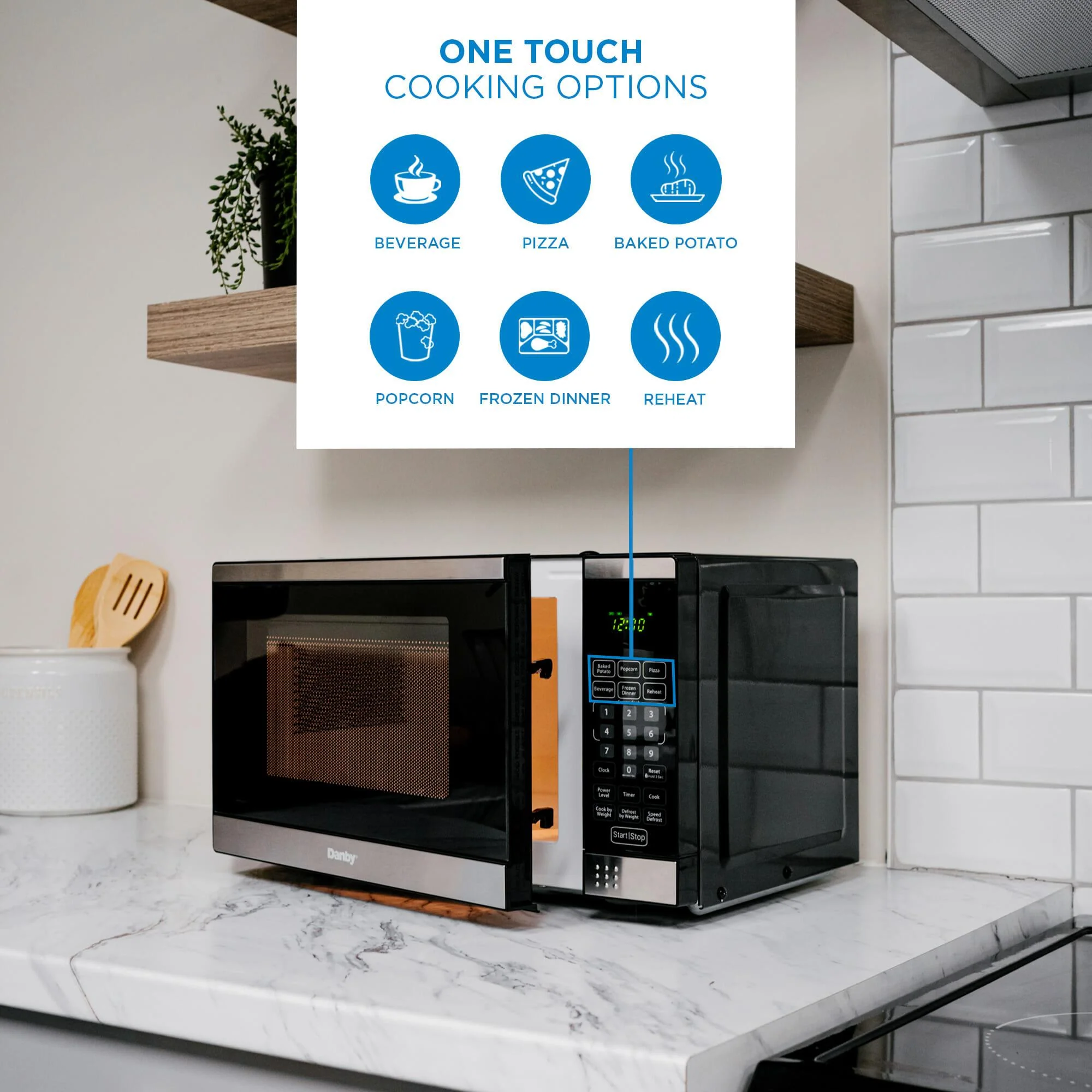 DDMW007501G1 Danby Designer 0.7 cu. ft. Space Saving Under the Cupboard Microwave in Stainless Steel - Image 5