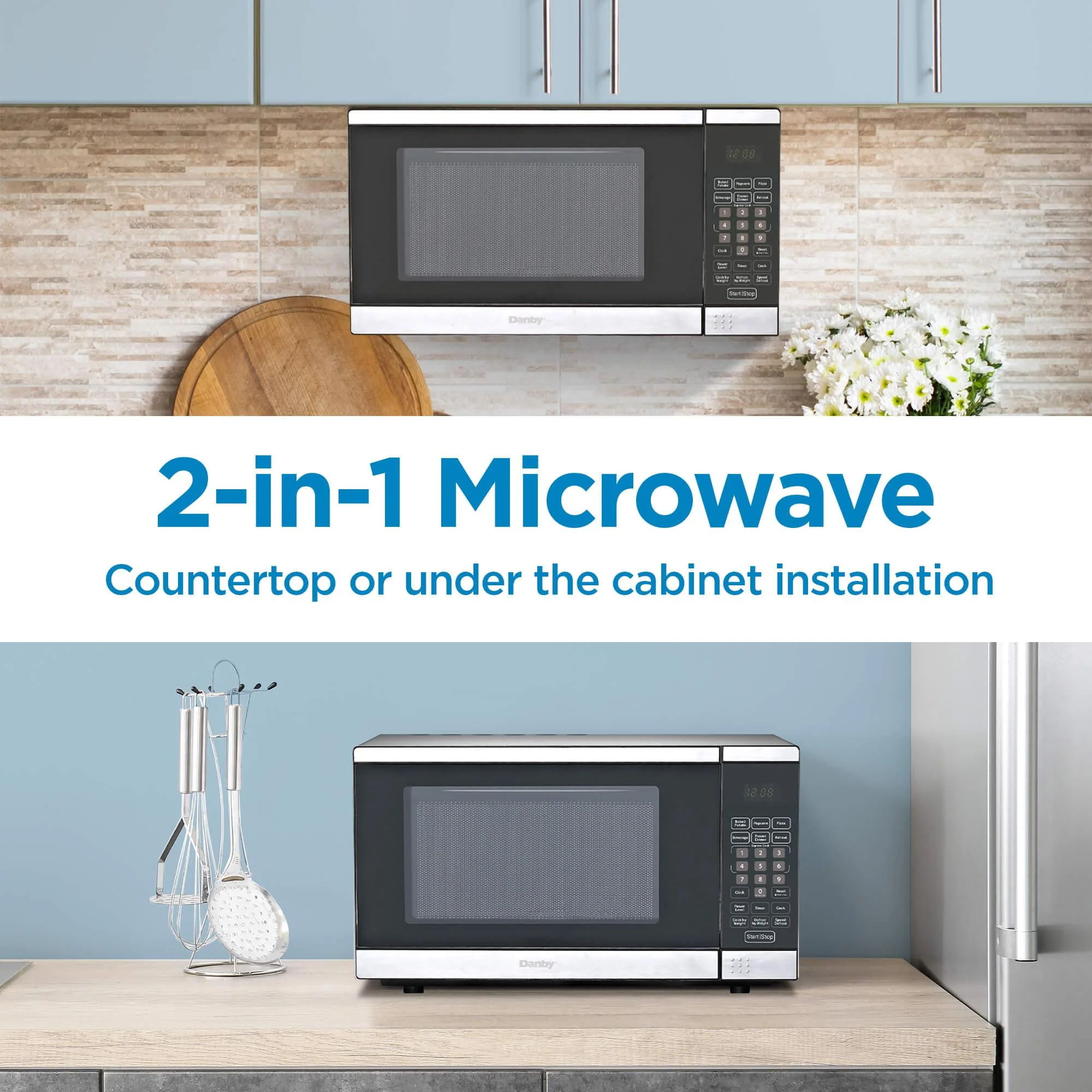 DDMW007501G1 Danby Designer 0.7 cu. ft. Space Saving Under the Cupboard Microwave in Stainless Steel - Image 8