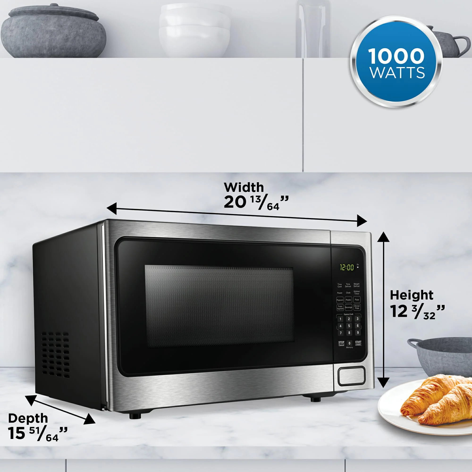 DDMW1125BBS Danby Designer 1.1 cu. ft. Countertop Microwave in Stainless Steel - Image 7