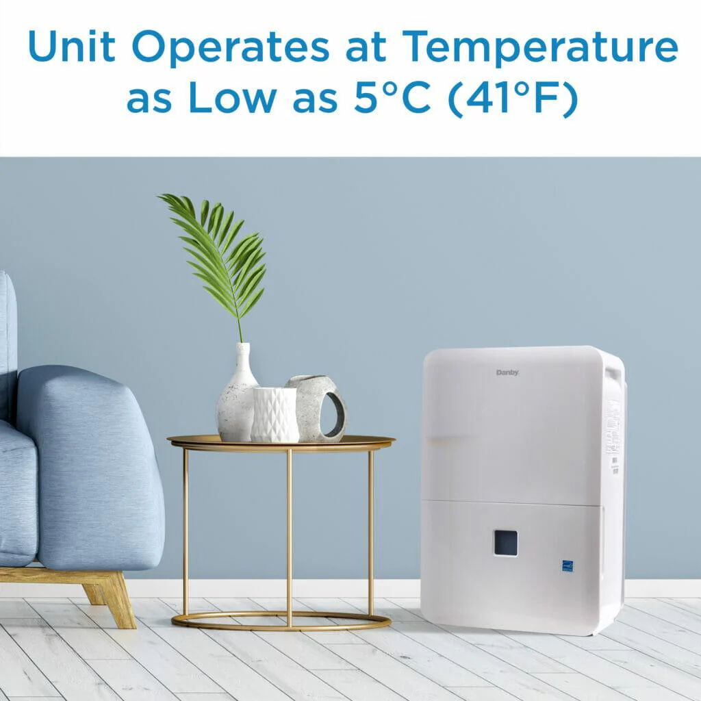 DDR050BJP2WDB Danby 50 Pint Dehumidifier with Pump in White - Image 8