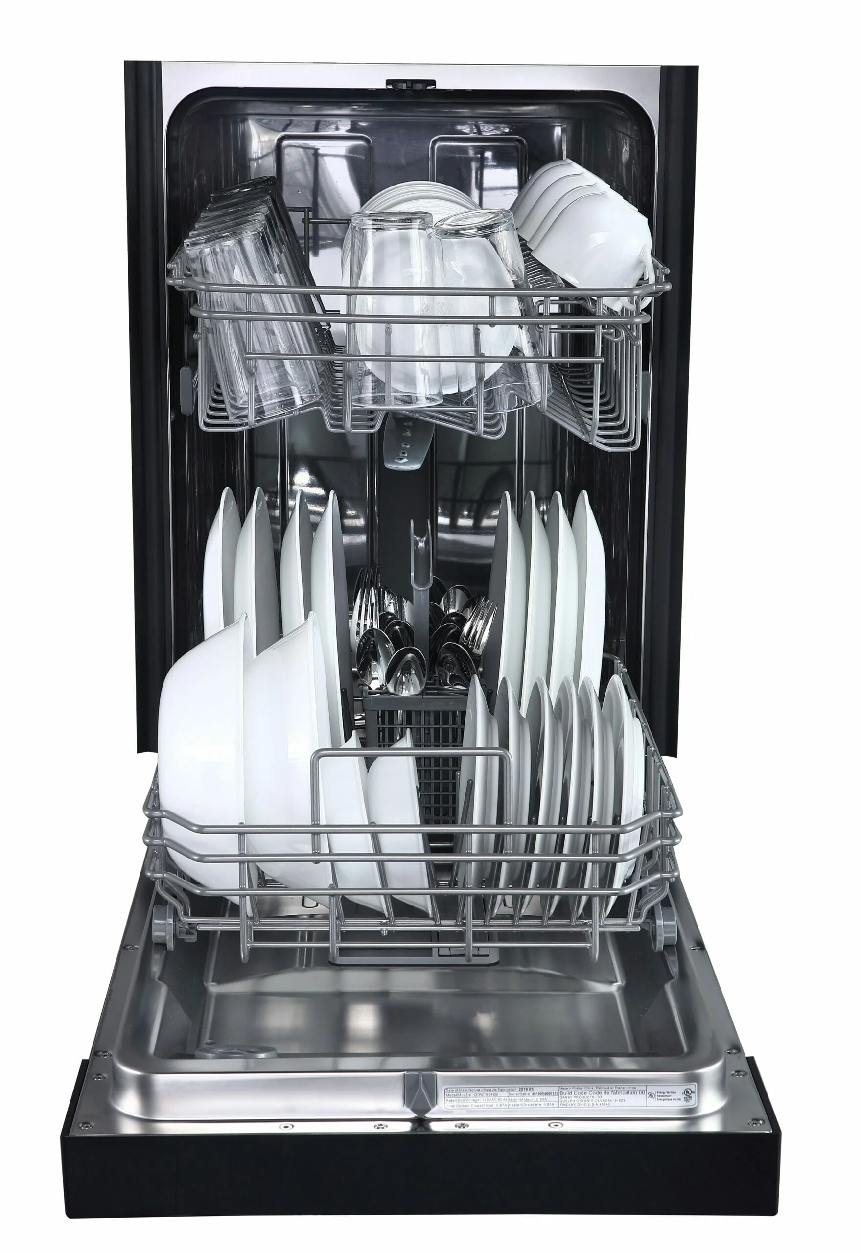 Danby 18" Wide Built-in Dishwasher in Black - Image 12