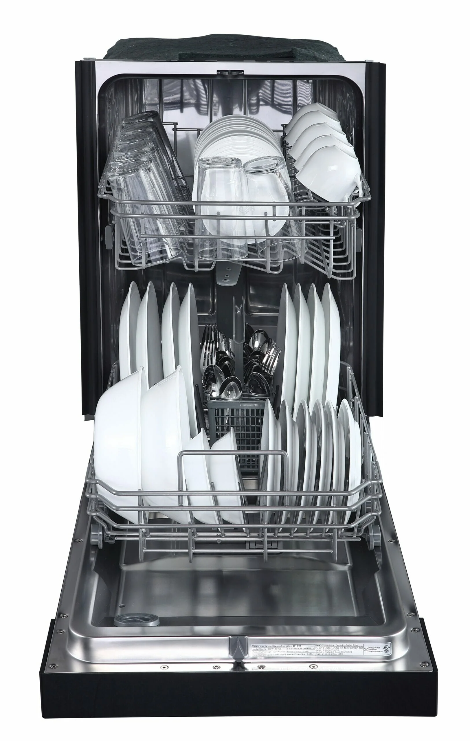 Danby 18" Wide Built-in Dishwasher in Black - Image 15