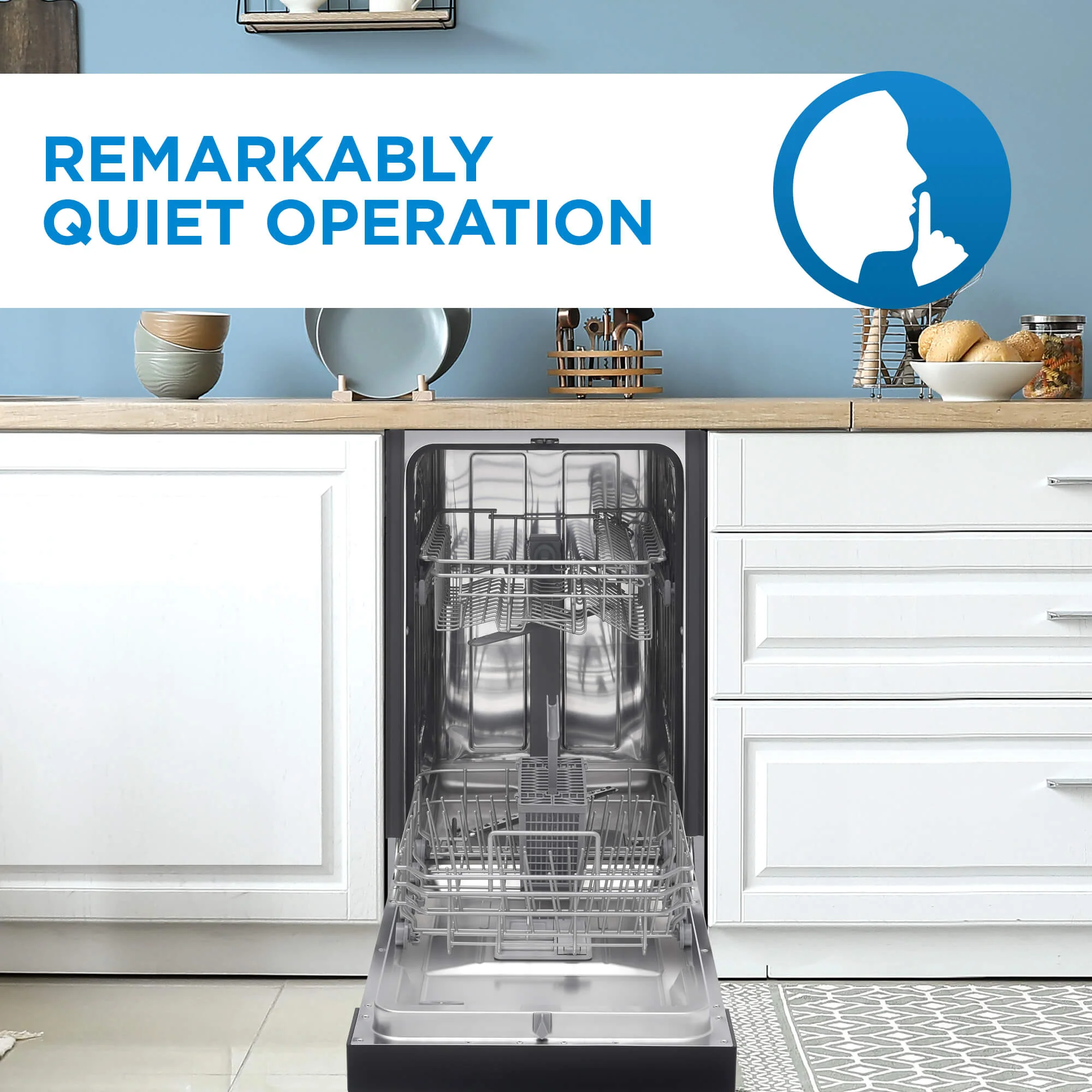 Danby 18" Wide Built-in Dishwasher in Stainless Steel - Image 10