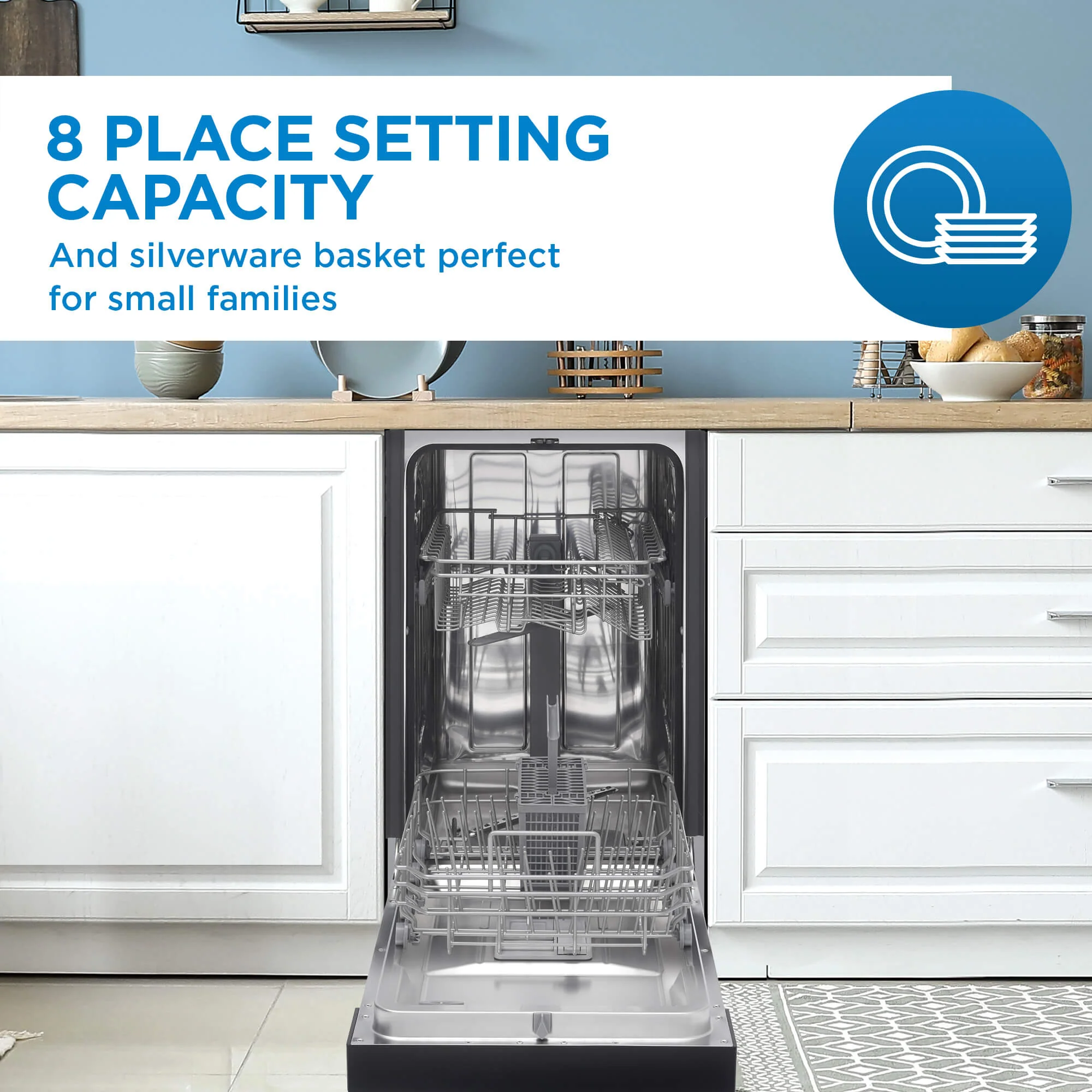 Danby 18" Wide Built-in Dishwasher in Stainless Steel - Image 8