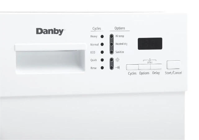 Danby 18" Wide Built-in Dishwasher in White - Image 9