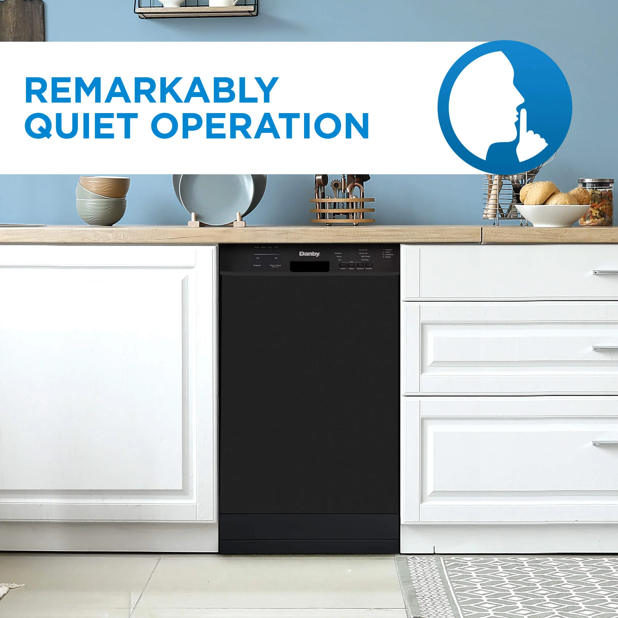 DDW18D1EB Danby 18 Wide Built-in Dishwasher in Black - Image 10
