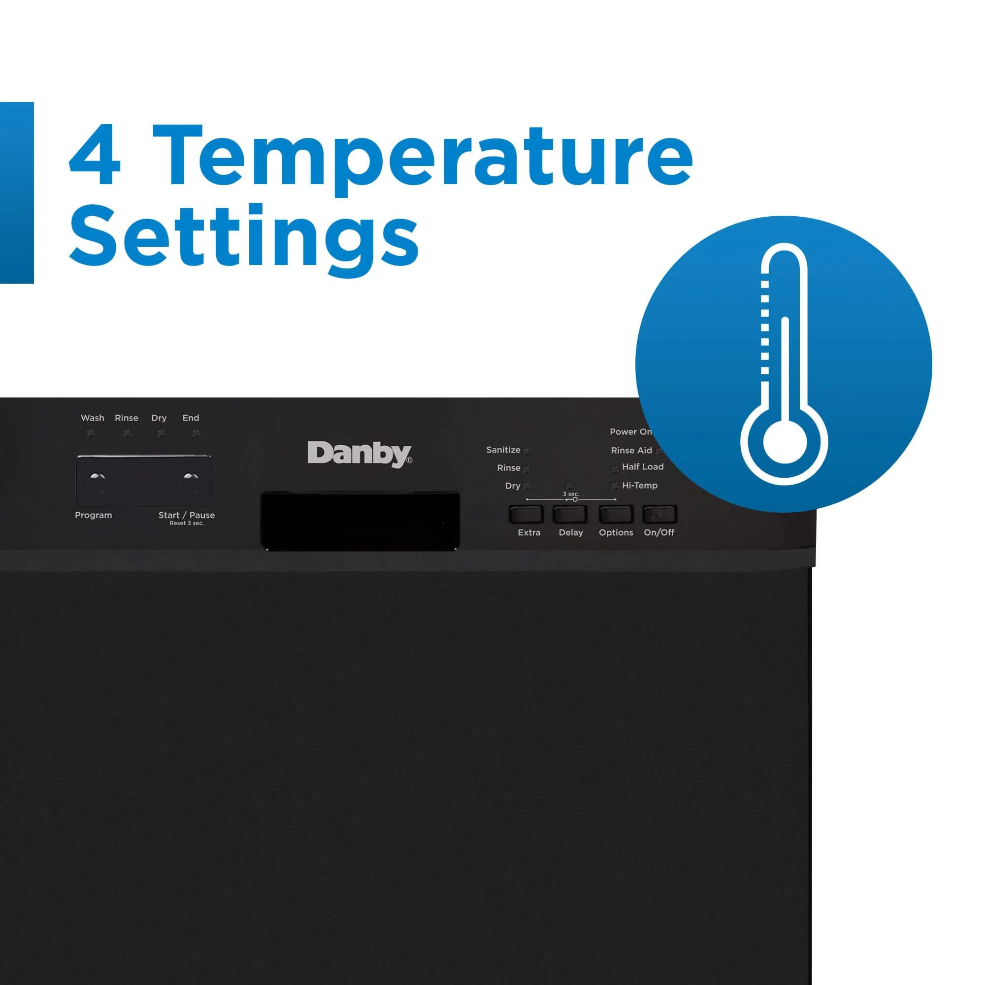 DDW18D1EB Danby 18 Wide Built-in Dishwasher in Black - Image 3