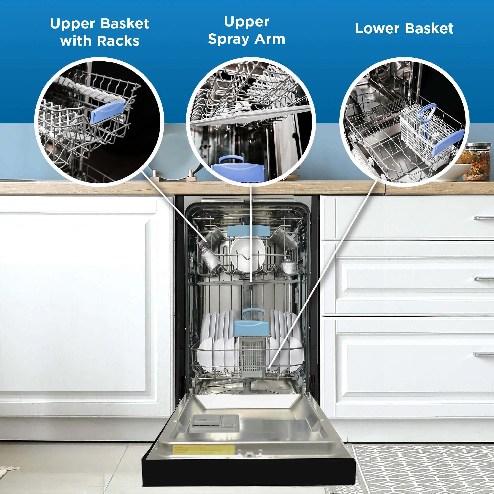 DDW18D1EB Danby 18 Wide Built-in Dishwasher in Black - Image 7
