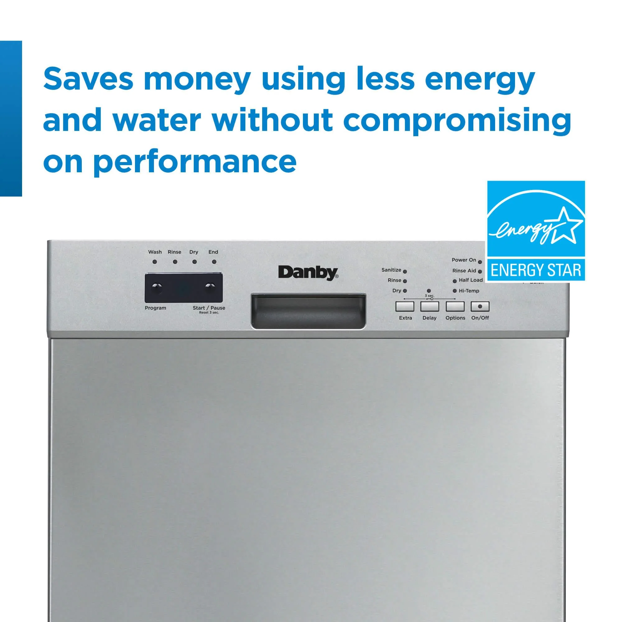 DDW18D1ESS Danby 18 Wide Built-in Dishwasher in Stainless Steel - Image 6