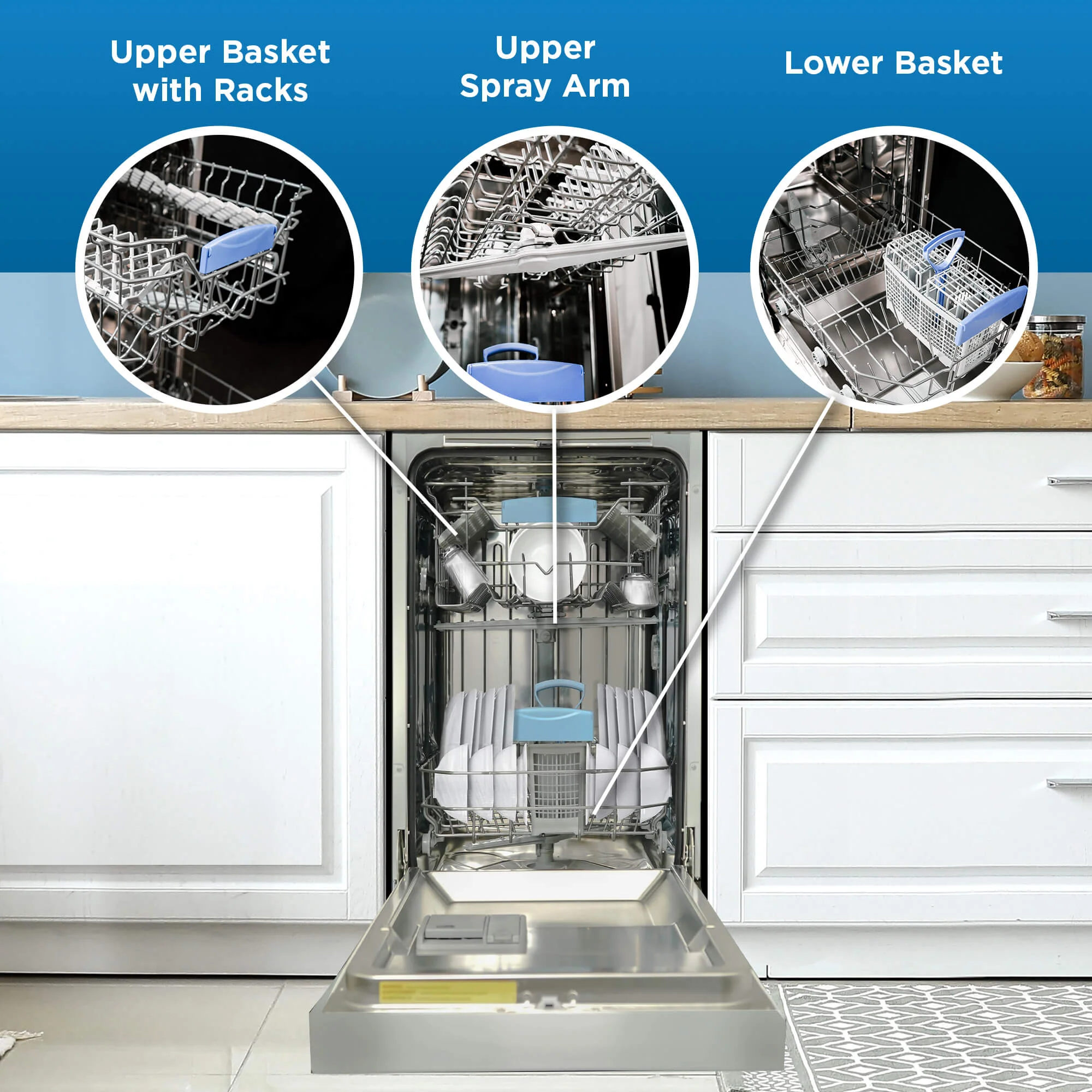 DDW18D1ESS Danby 18 Wide Built-in Dishwasher in Stainless Steel - Image 7