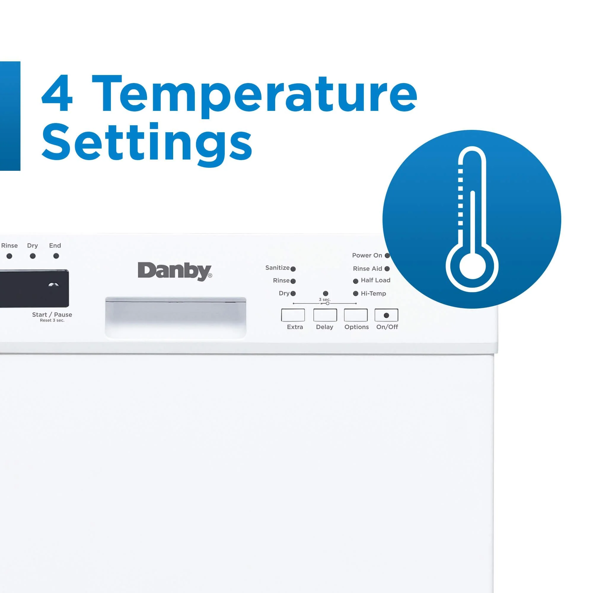 DDW18D1EW Danby 18 Wide Built-in Dishwasher in White - Image 8