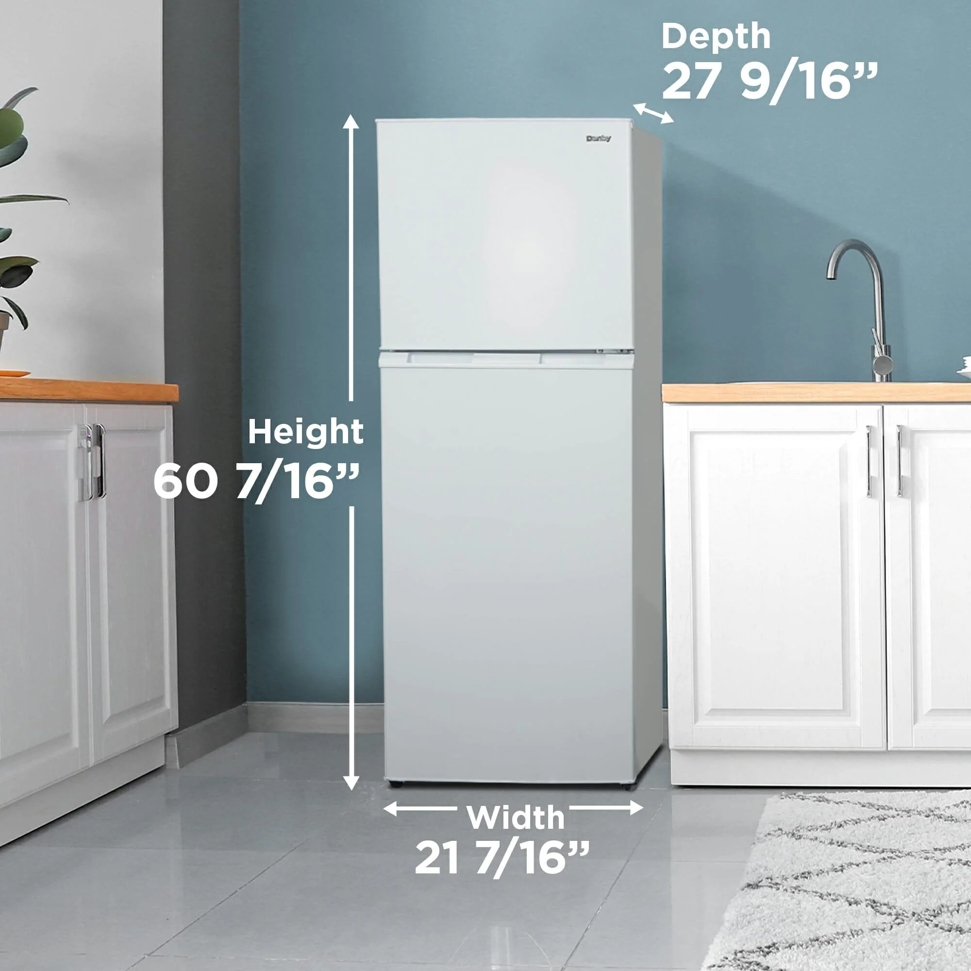 DFF101B1WDB Danby 10.1 cu. ft. Top Mount Apartment Size Fridge in White - Image 11
