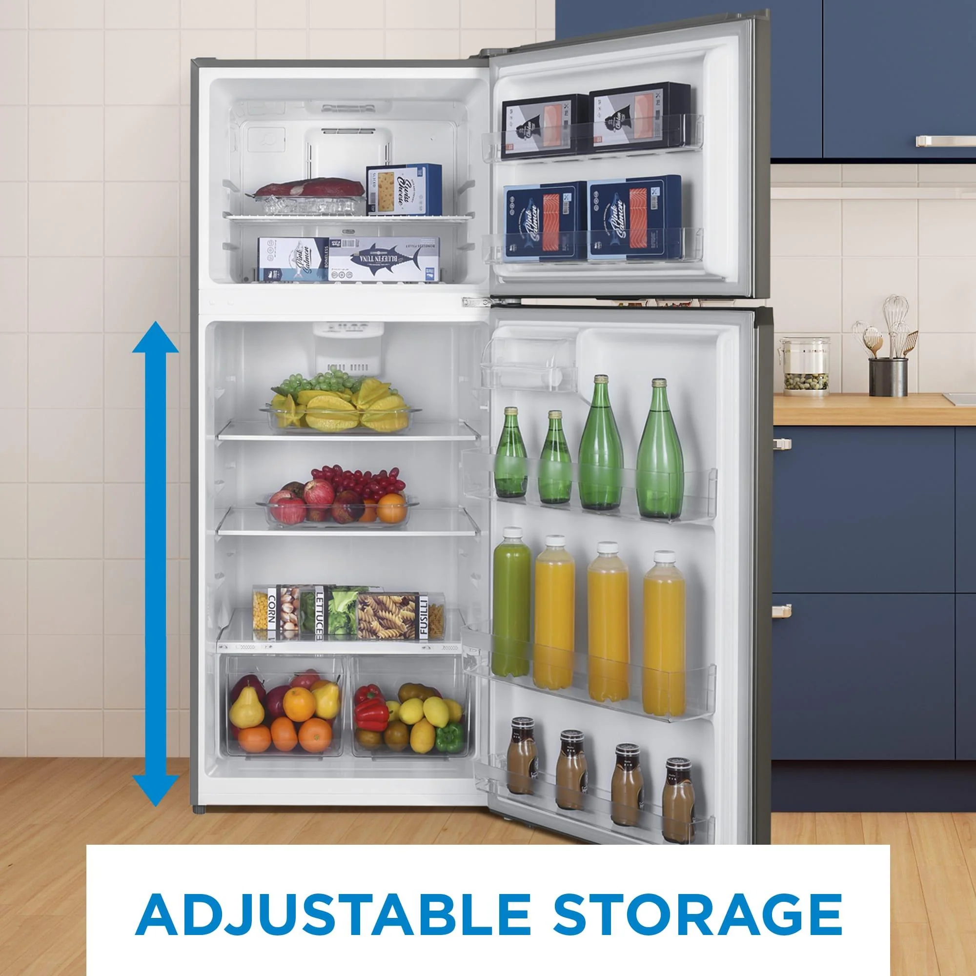 DFF176B1SLDB Danby 18 cu. ft. Top Mount Refrigerator in Stainless Steel Look - Image 6